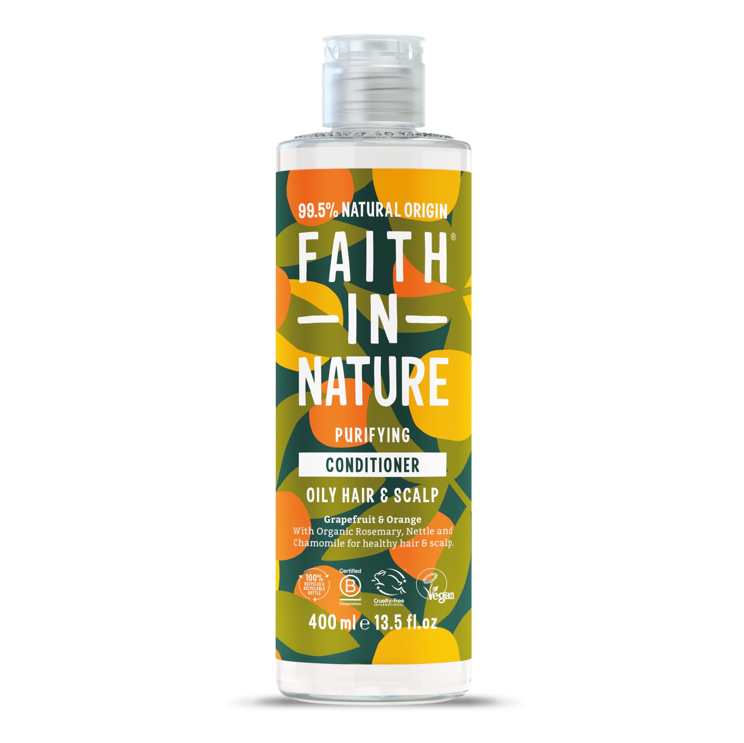 FAITH IN NATURE Grapefruit & Orange Conditioner for Normal to Oily Hair, Vegan, 400 ml