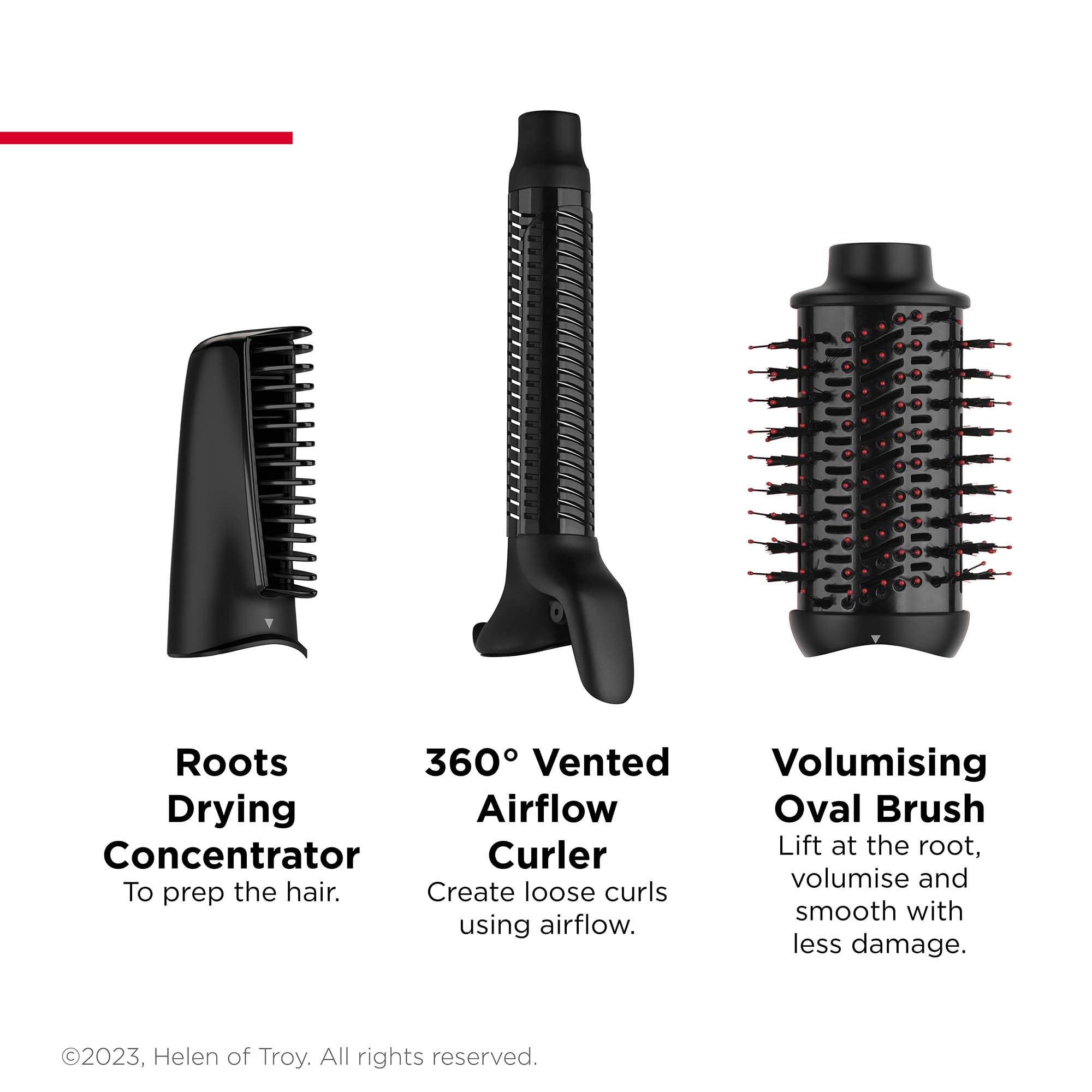Revlon One-Step Blow-Dry Multi Styler – 3-in-1-Gerät – Trocknen, Locken und Volumen mit den 3 austauschbaren Aufsätzen (abnehmbarer Kopf, Lockenstab, Föhn, Stylingaufsatz) RVDR5333 4