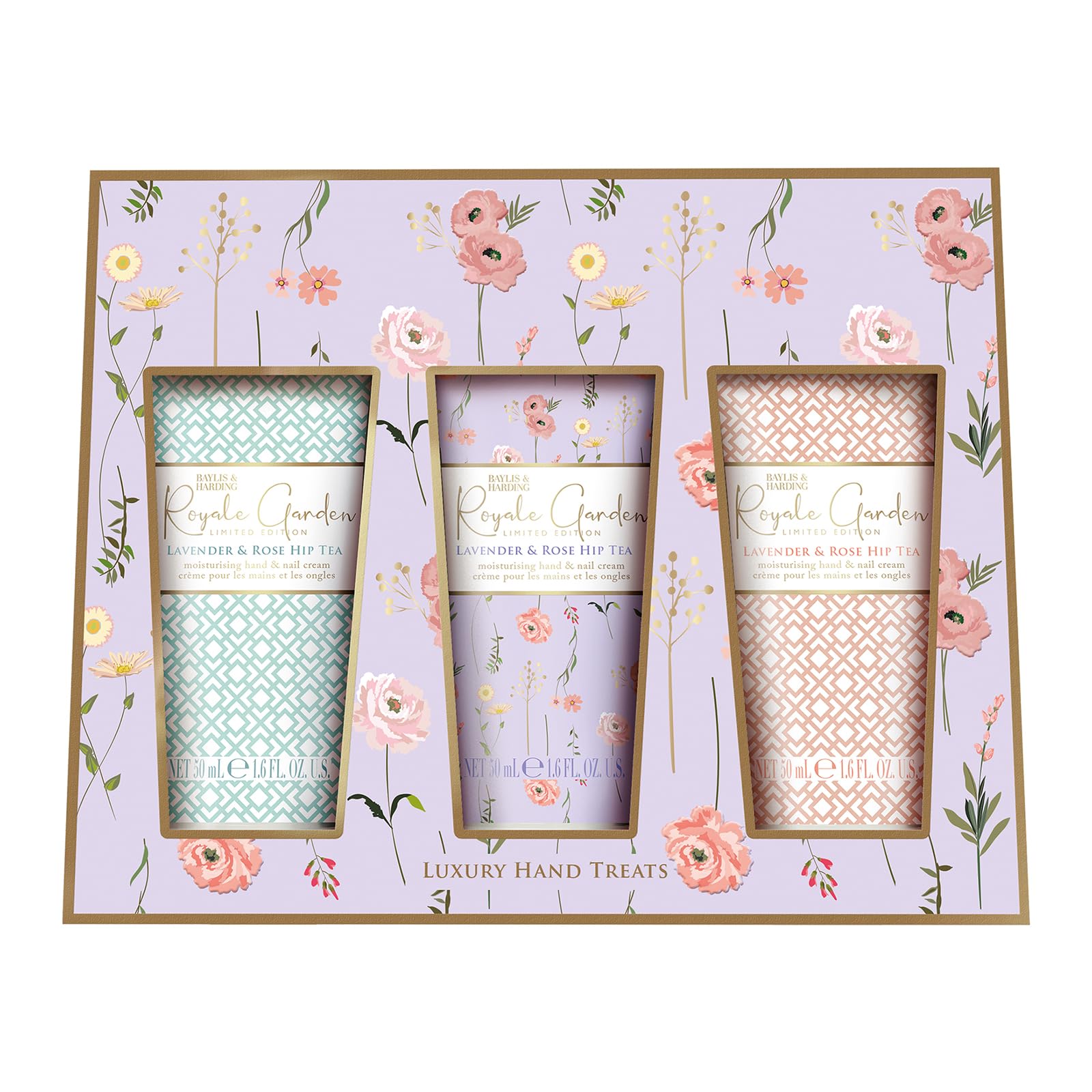 Baylis & Harding Royale Garden Lavender & Rosehip Tea Luxury Hand Treats Gift Set - Vegan Friendly