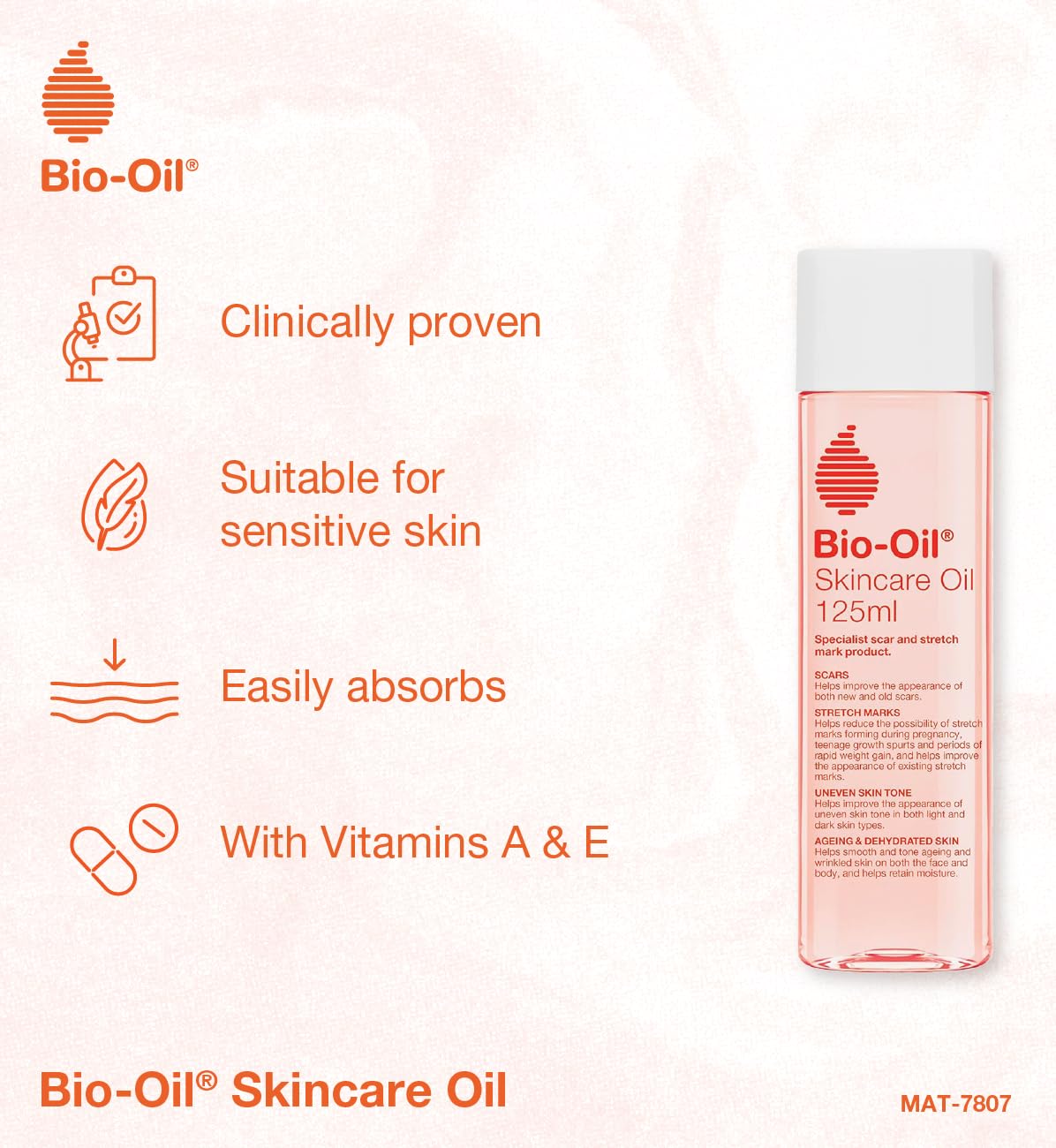 Bio-Oil Skincare Oil 125ml for Scars, Stretch Marks, Uneven Tone & Firming 6