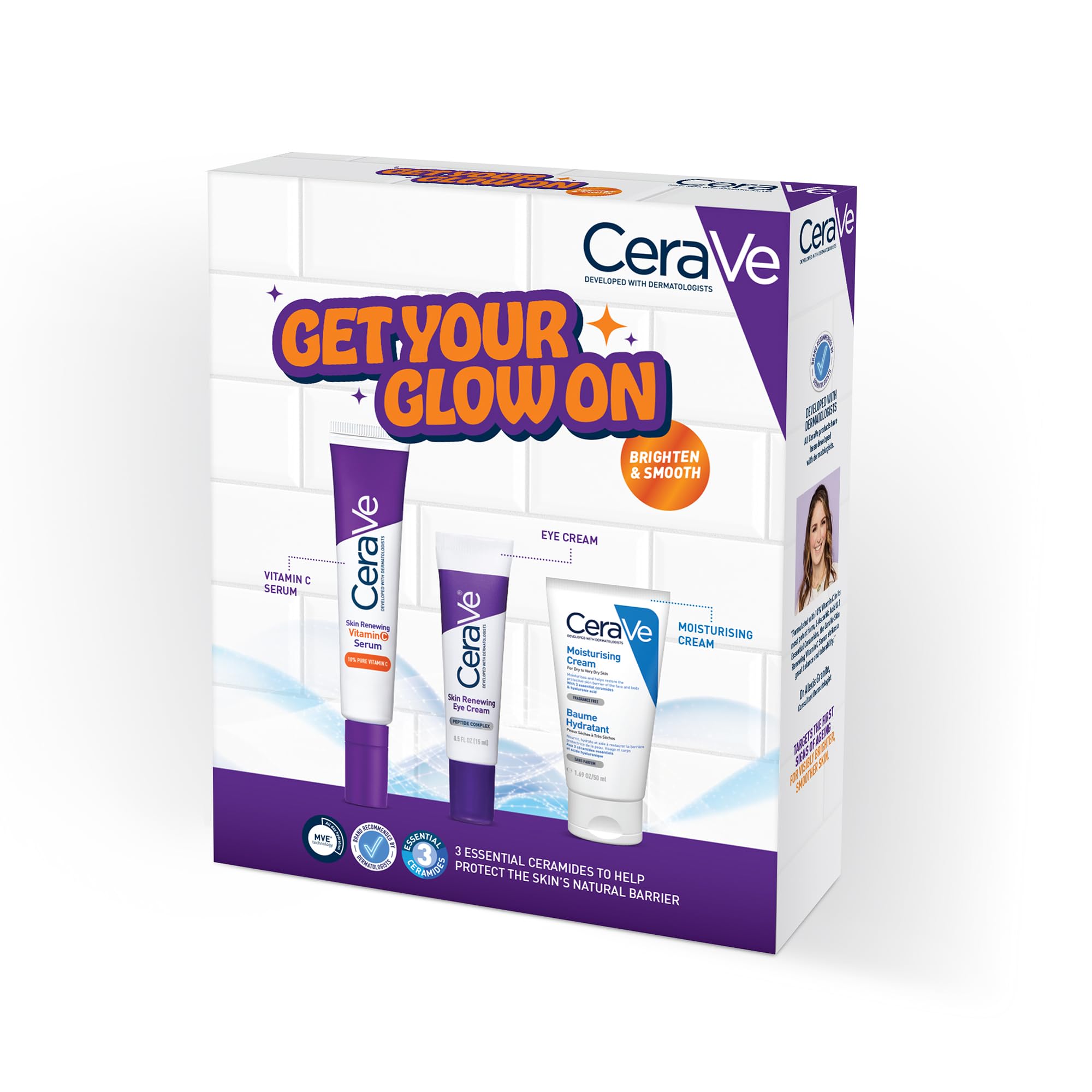 CeraVe Get Your Glow On Gift Set with Vitamin C and Peptides