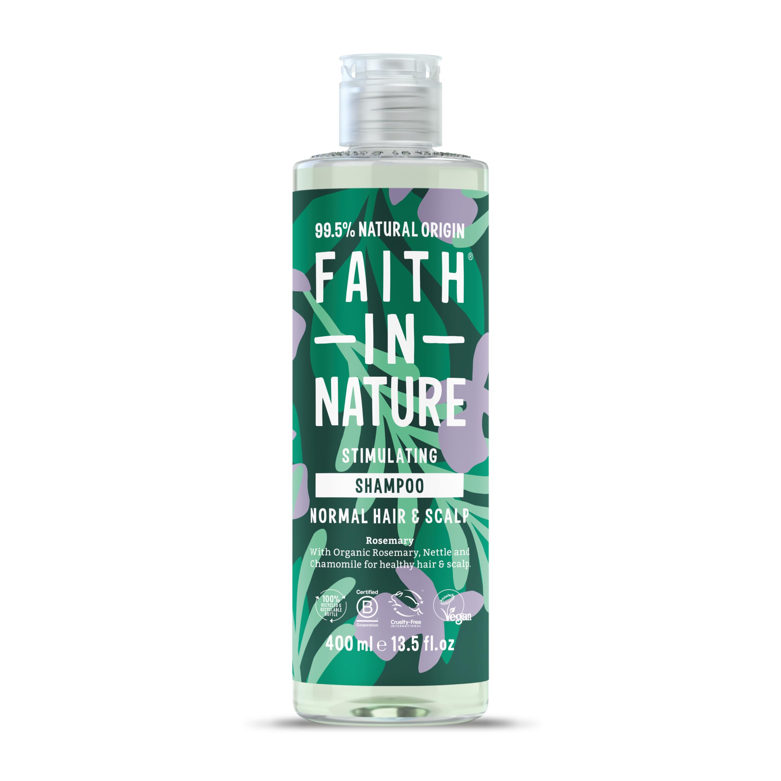 FAITH IN NATURE Natural Rosemary Shampoo for Normal Hair & Scalp, Vegan, Cruelty Free, 400ml 1