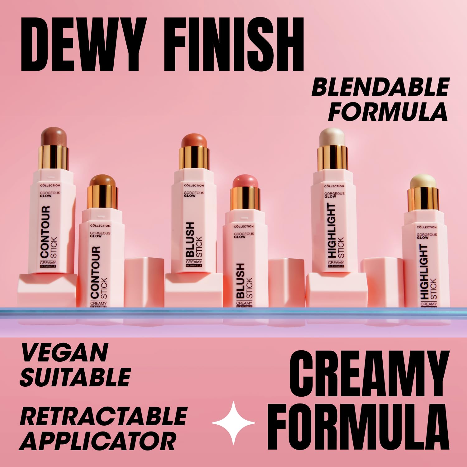 Collection Cosmetics Gorgeous Glow Sticks, Warm Bronze, 4g - Fast & Mess Free Application 4