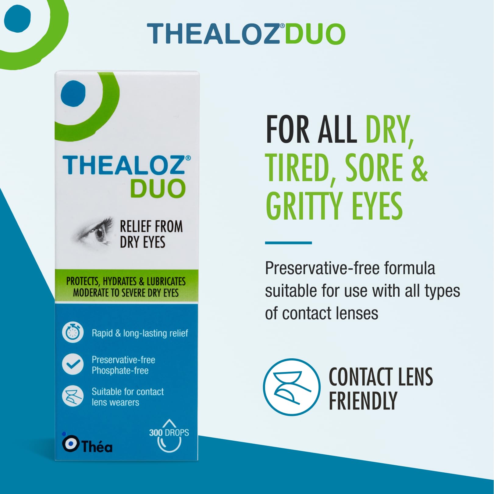 Thea Thealoz Duo Eye Drops - Preservative-Free Lubrication & Hydration for Dry Eyes (10 ml) 3