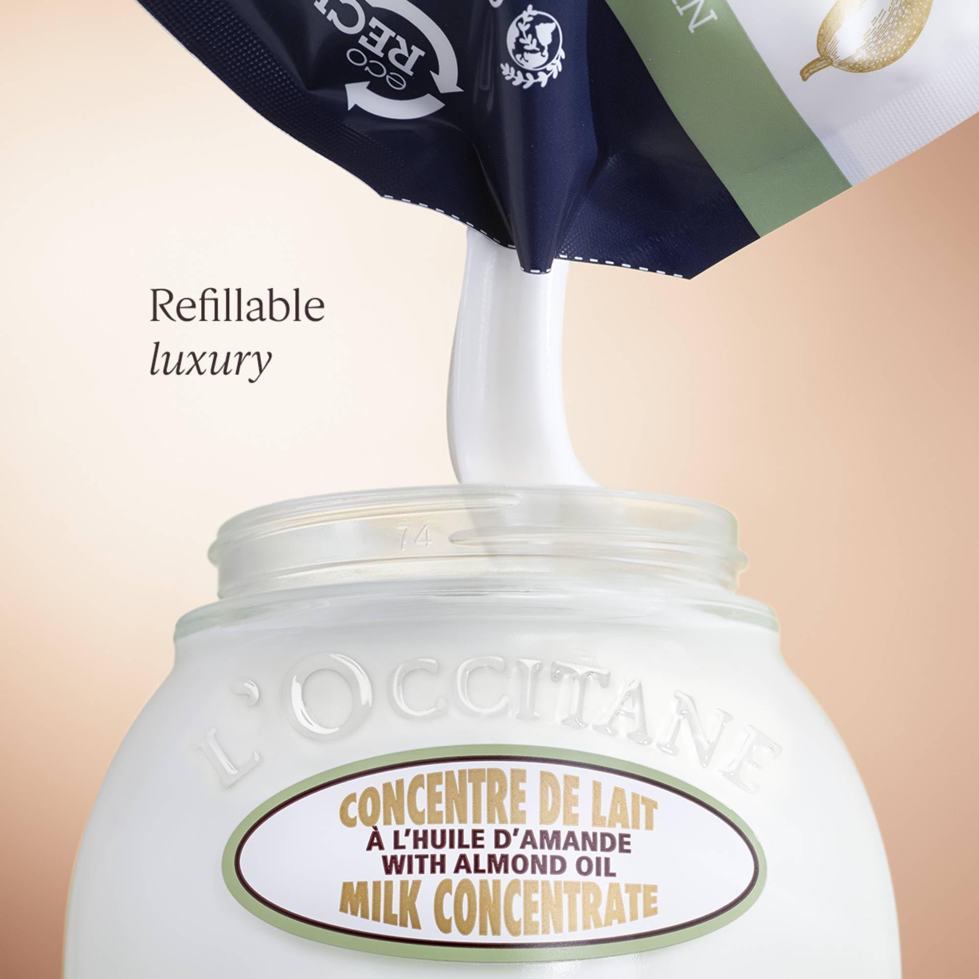 L'OCCITANE Almond Milk Concentrate 200ml Vegan Body Cream with Almond Oil 6