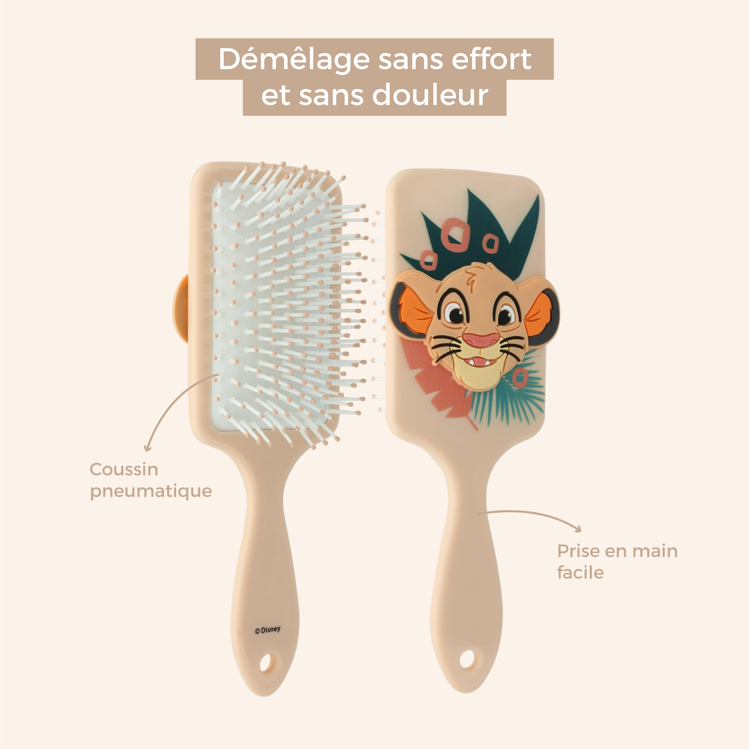 Disney Lion King Simba 3D Detangling Hair Brush - XXL Paddle Size for All Hair Types 3