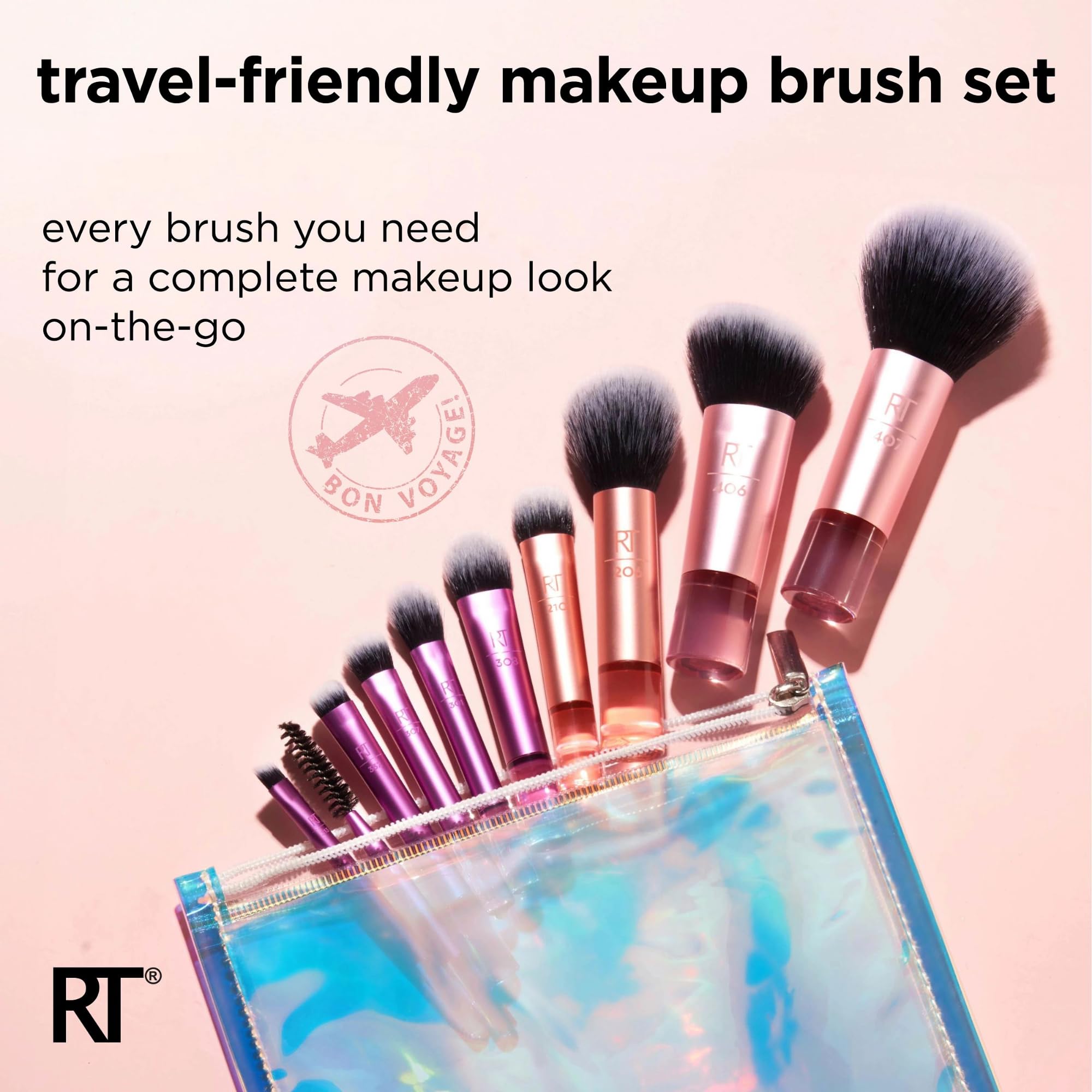 Real Techniques Reise-Fantasy-Pinselset, Make-up-Pinsel, Mini-Größe, perfekt für 4