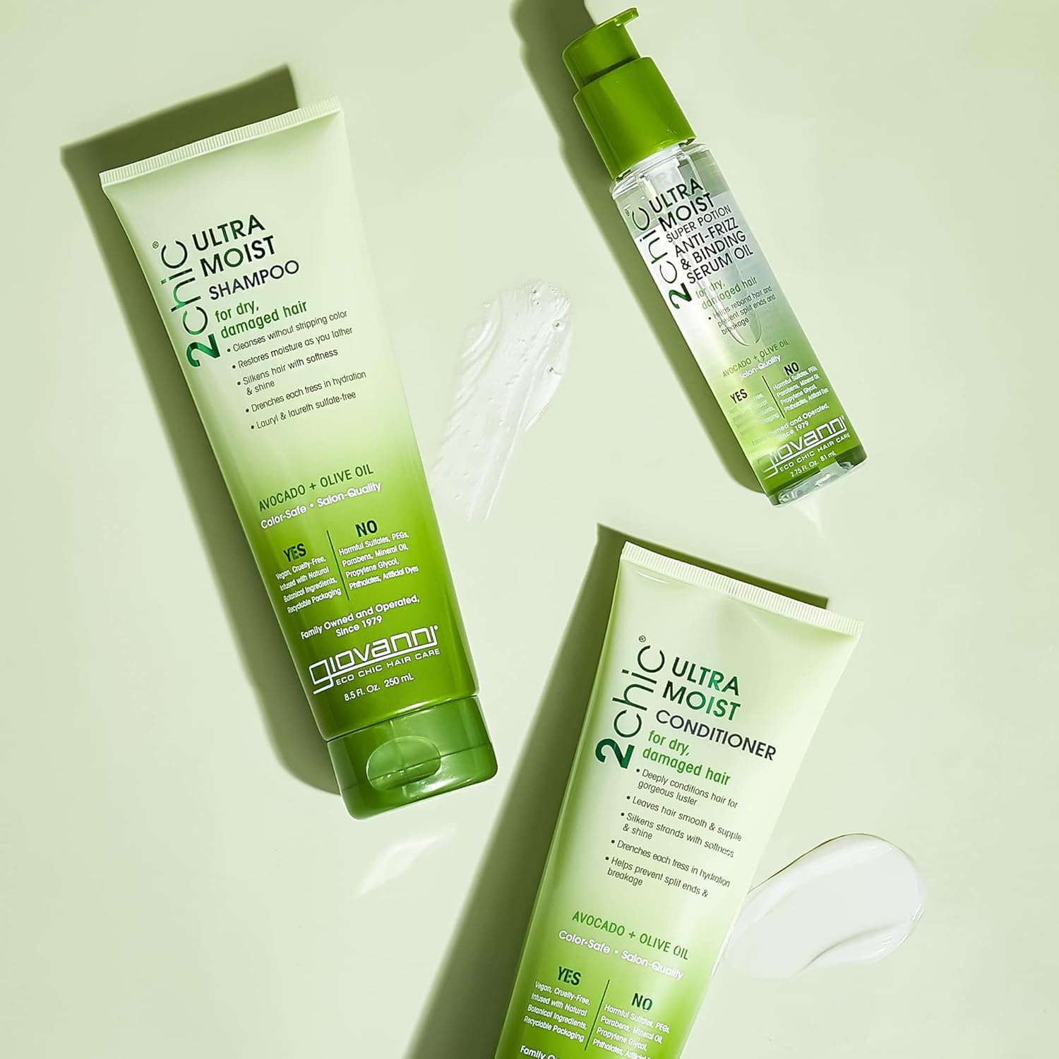 Giovanni 2chic Avocado and Olive Oil Ultra Moist Shampoo for Dry, Damaged Hair 250 ml 4