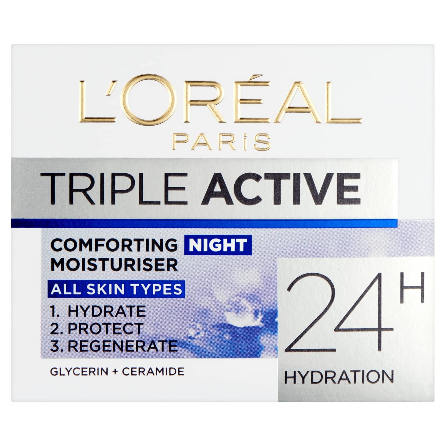 L'Oreal Paris Triple Active Night Cream for Long-Lasting Hydration 50 ml 1