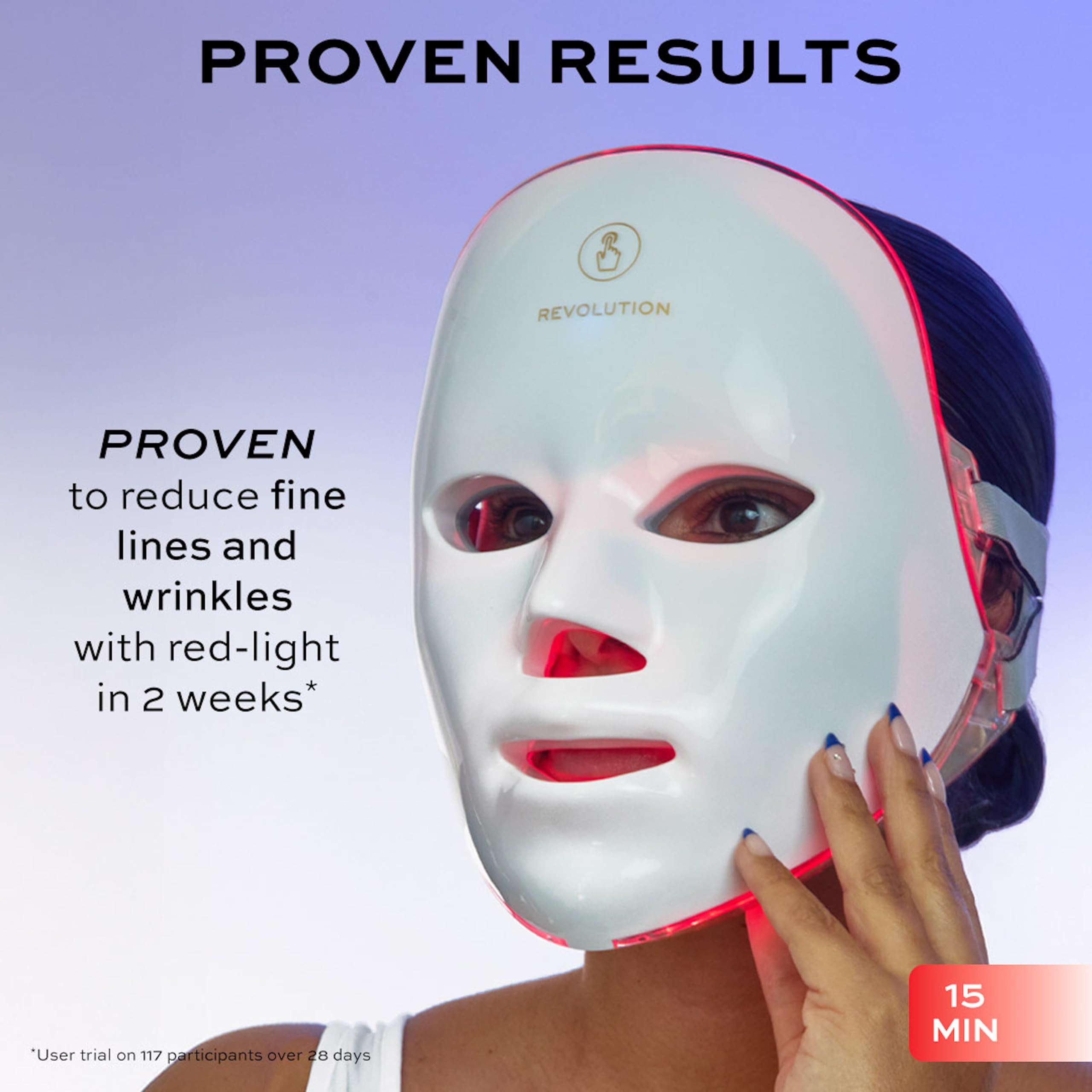 Revolution Pro Miracle LED-Gesichtsmaske: Rot- und Blaulichttherapie gegen Hautunreinheiten und feine Linien 4