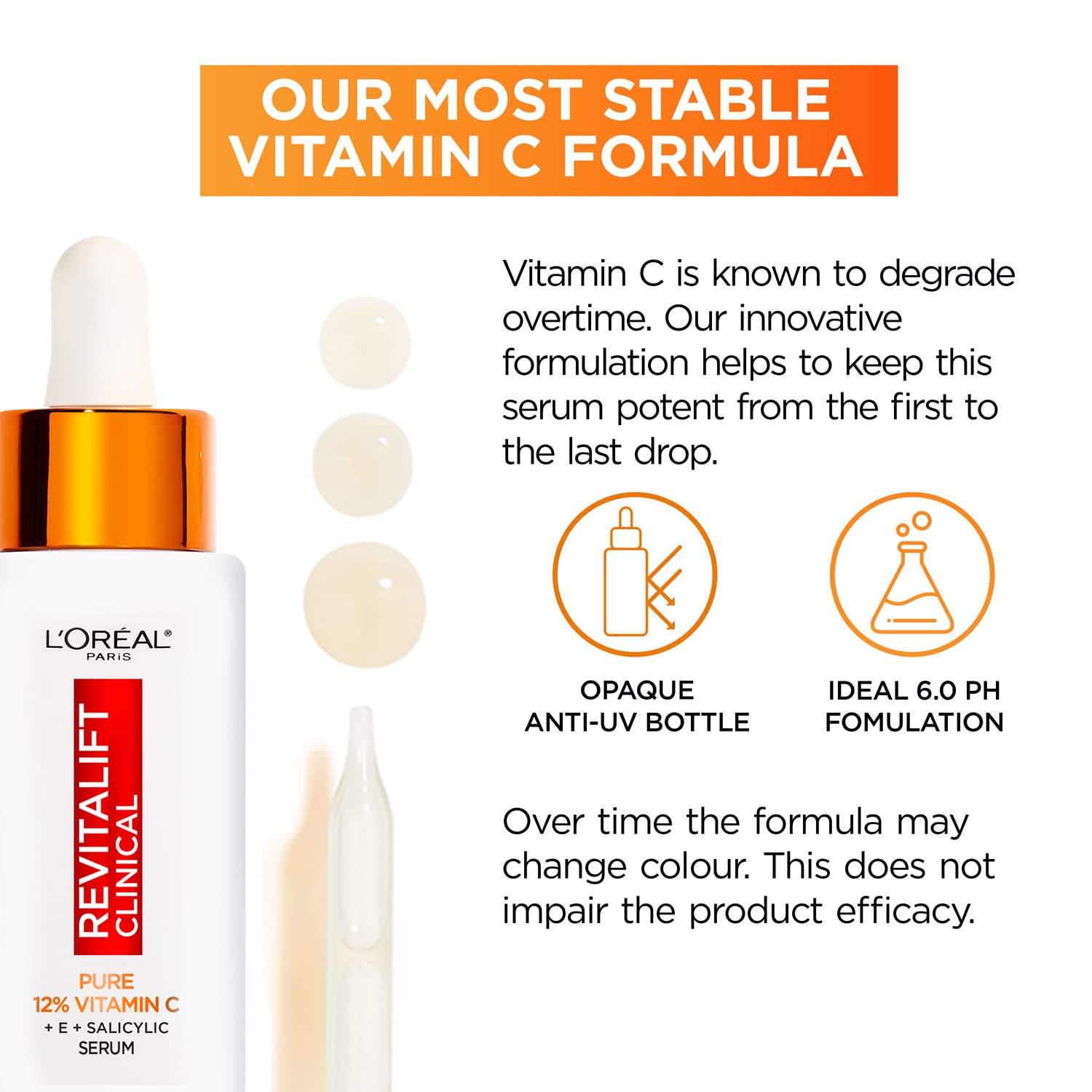 L'Oréal Paris Revitalift Clinical 12% Pure Vitamin C Brightening Serum with Salicylic Acid 5