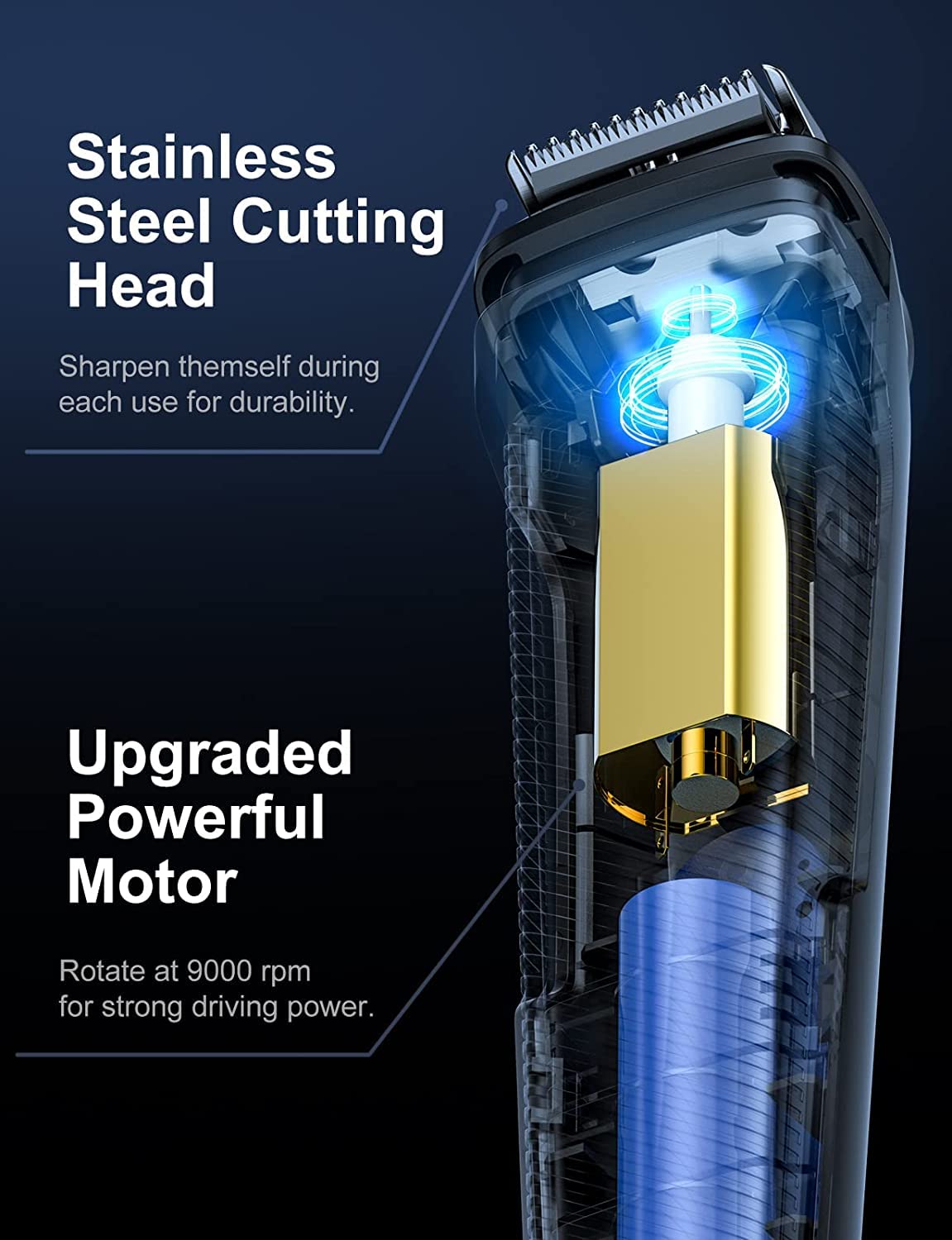 9-in-1 Men's Grooming Kit: Beard Trimmer, Hair Clippers, Nose & Ear Trimmer 4