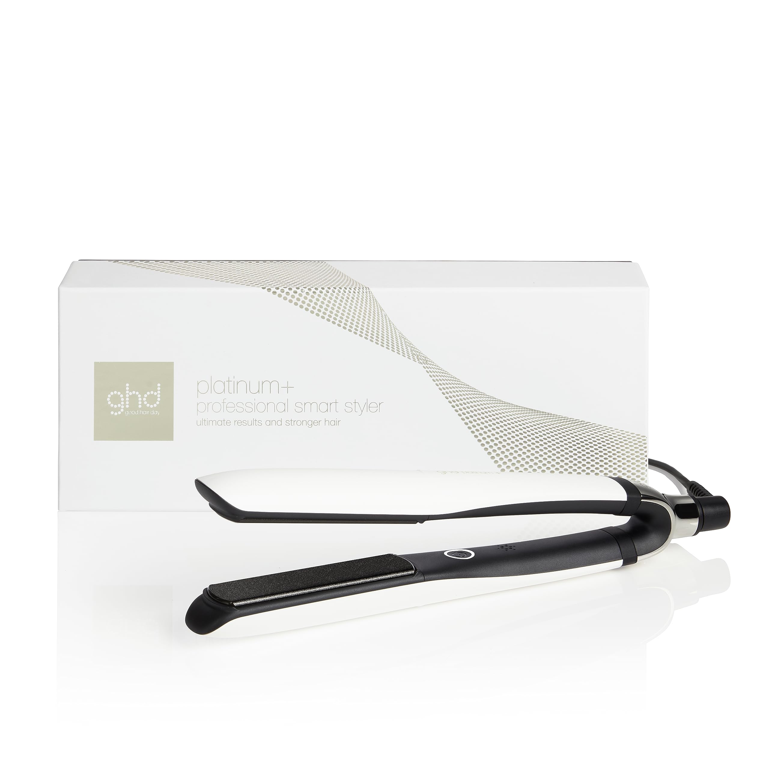 ghd Platinum+ Hair Straightener & Professional Styler in White (UK Plug)
