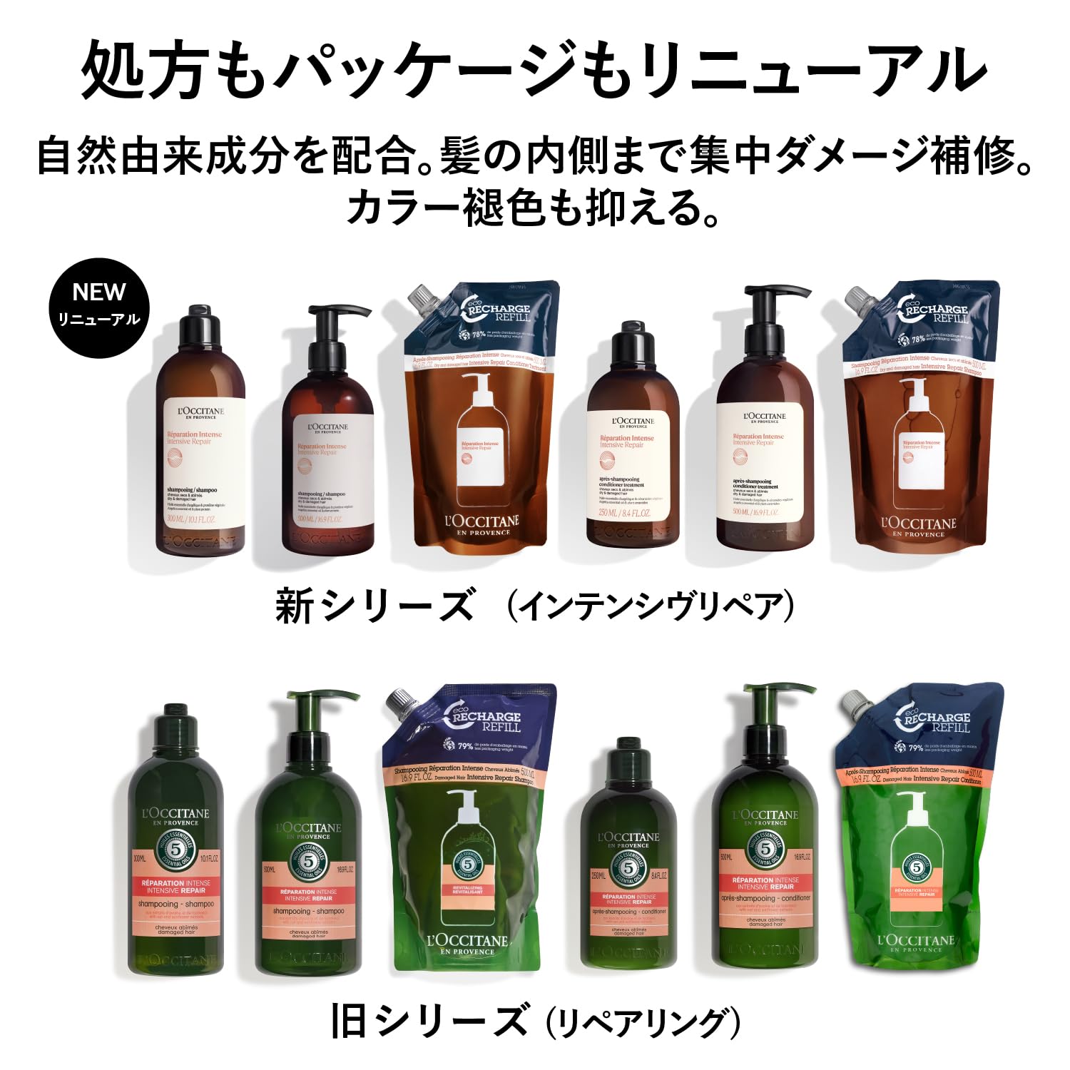 L'OCCITANE Intensive Repair Shampoo Refill 500 ml - Silicone-Free & Vegan Formula