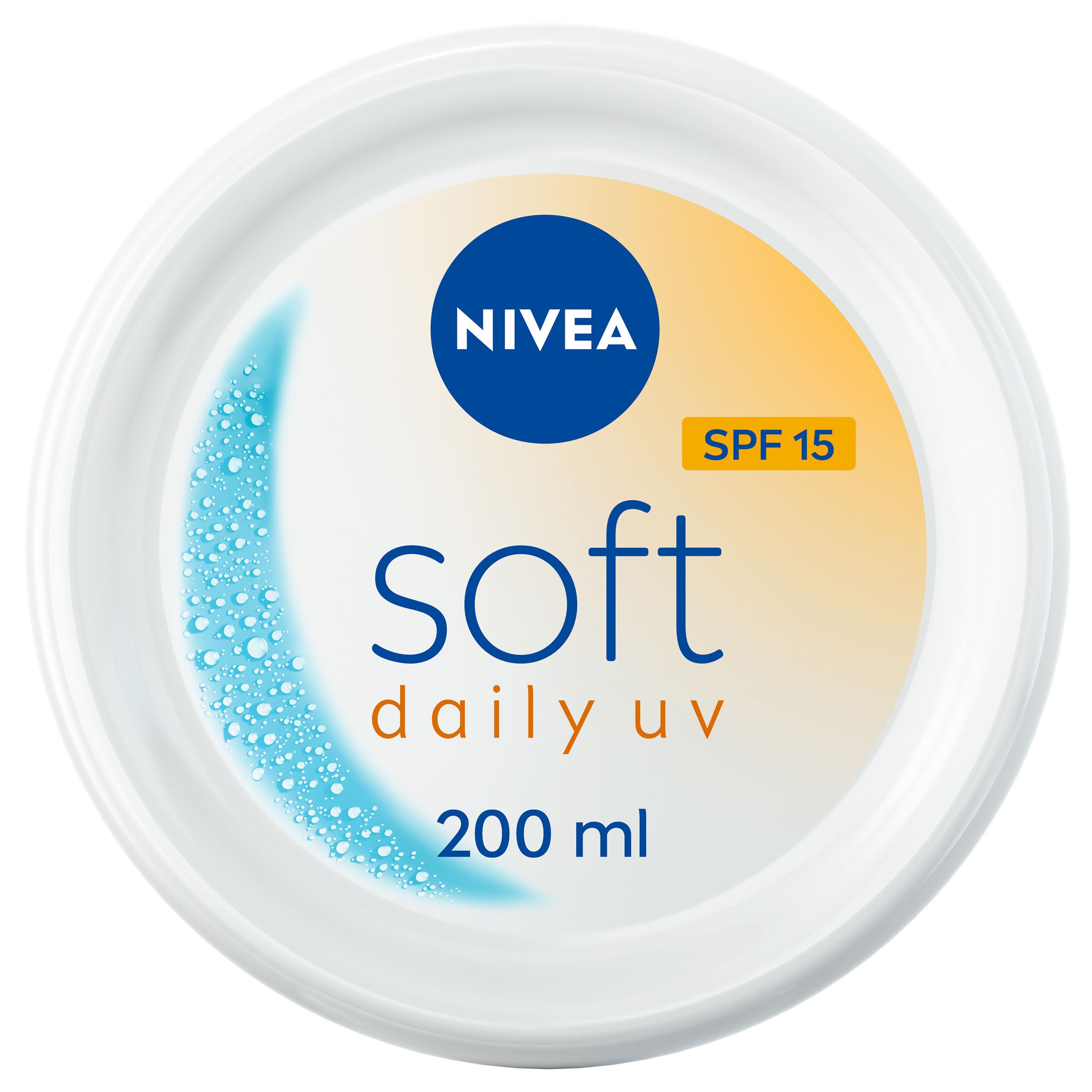 NIVEA Soft Daily UV SPF15 Moisturising Cream for Face, Body & Hands (200ml)