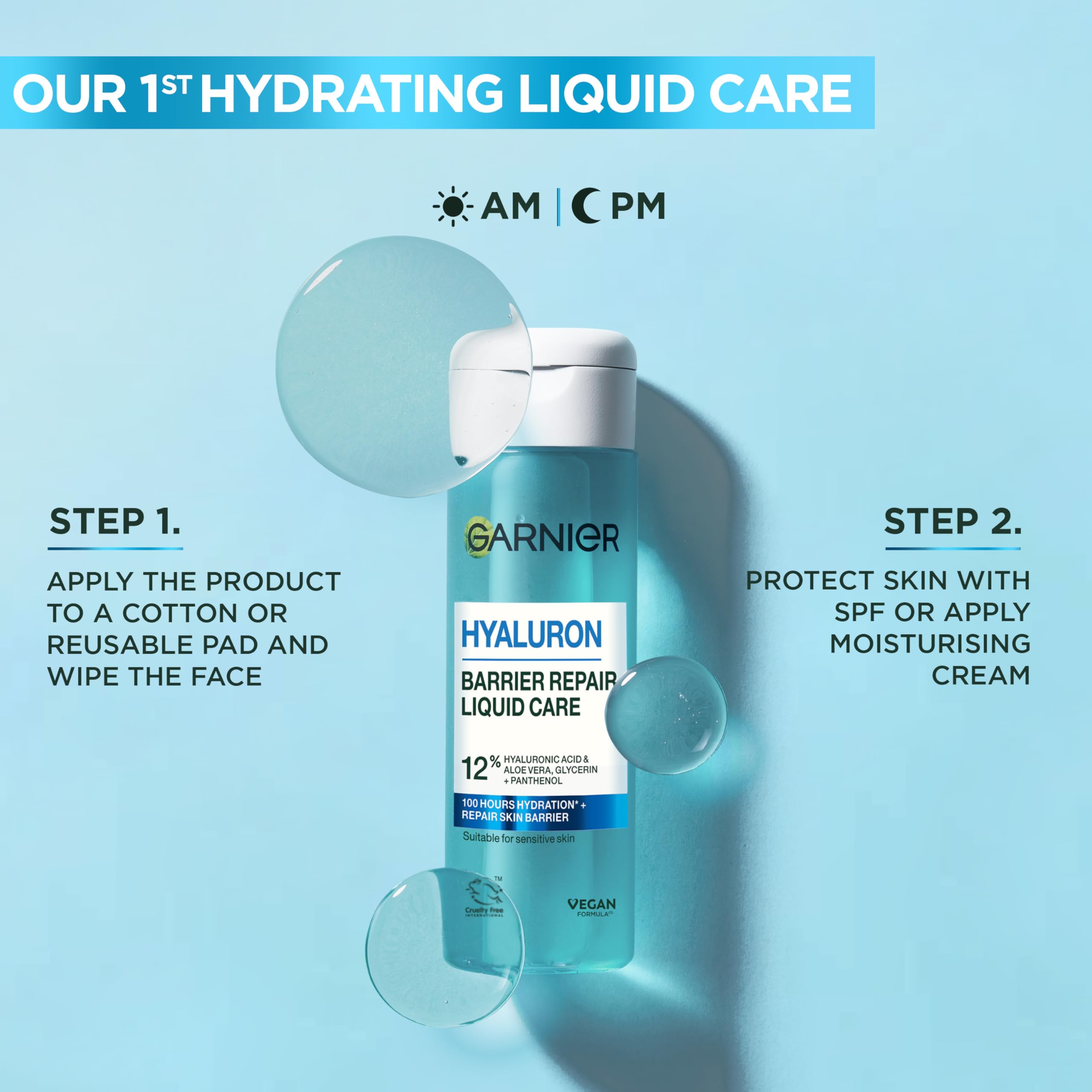 GARNIER Hyaluron Barrier Repair Liquid Care with 12% Glycerin & Panthenol, 120ml 7