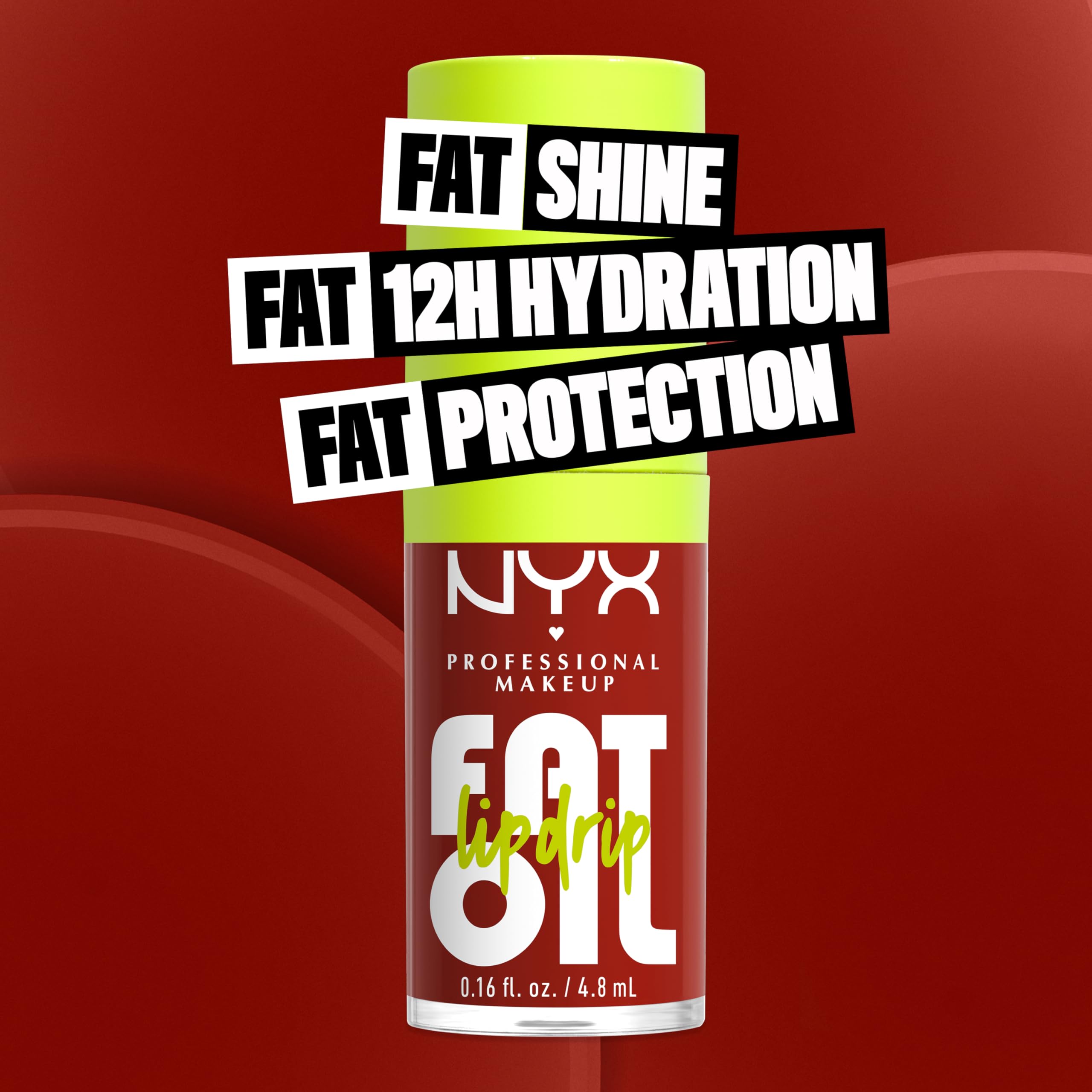 NYX Professional Makeup Fat Oil Lip Drip Gloss - High Shine, Non-Sticky, 12H Hydration with Squalane