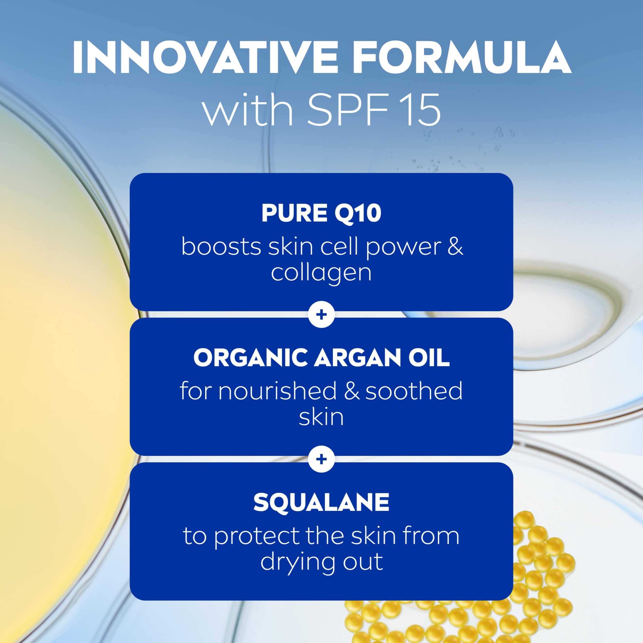 NIVEA Q10 Anti-Wrinkle 60+ Extra Nourishing Day Cream SPF 15 for Mature Skin (50ml) 3