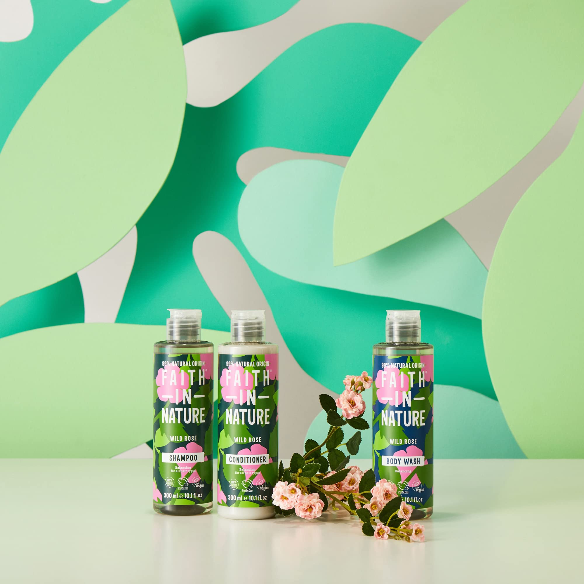 Faith In Nature Wild Rose Conditioner 300ml - Restoring, Vegan & Cruelty Free for Normal to Dry Hair 7