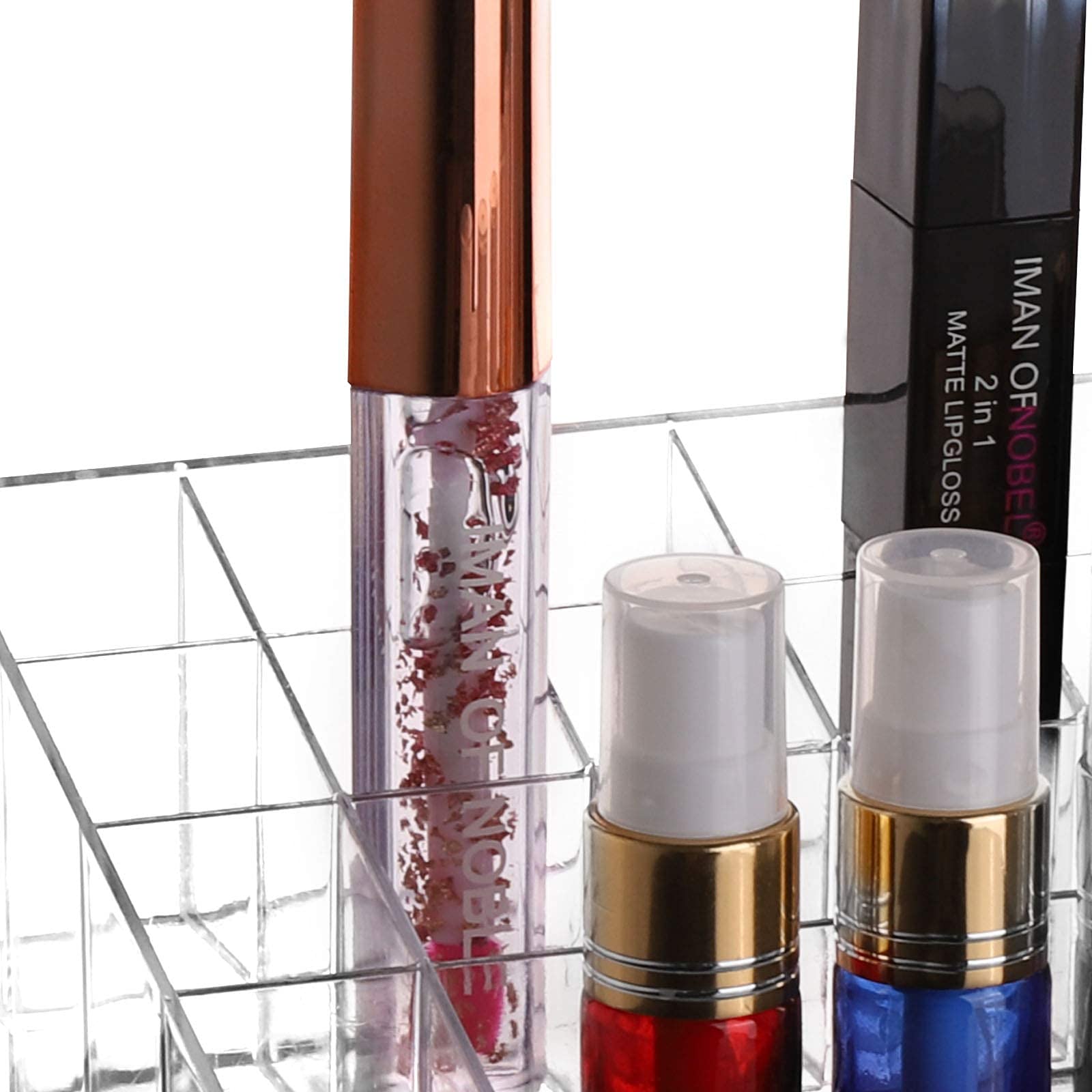 Tecbeauty 40 Grids Clear Acrylic Lipstick and Lip Gloss Storage Organizer 5