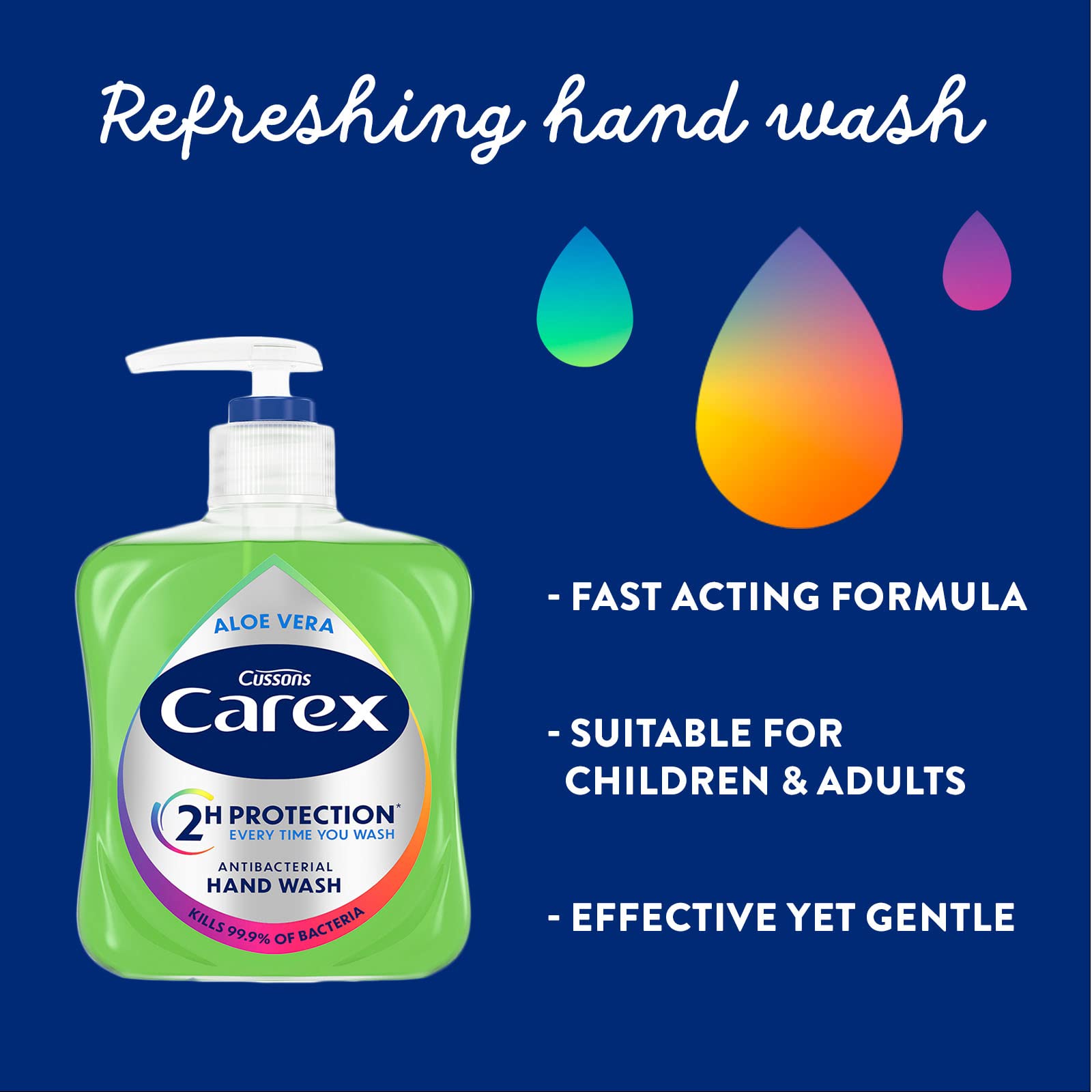 Carex Antibacterial Aloe Vera Hand Wash, Natural Moisturisers, 2 Hour Protection, Bulk Pack of 6 x 250ml 4