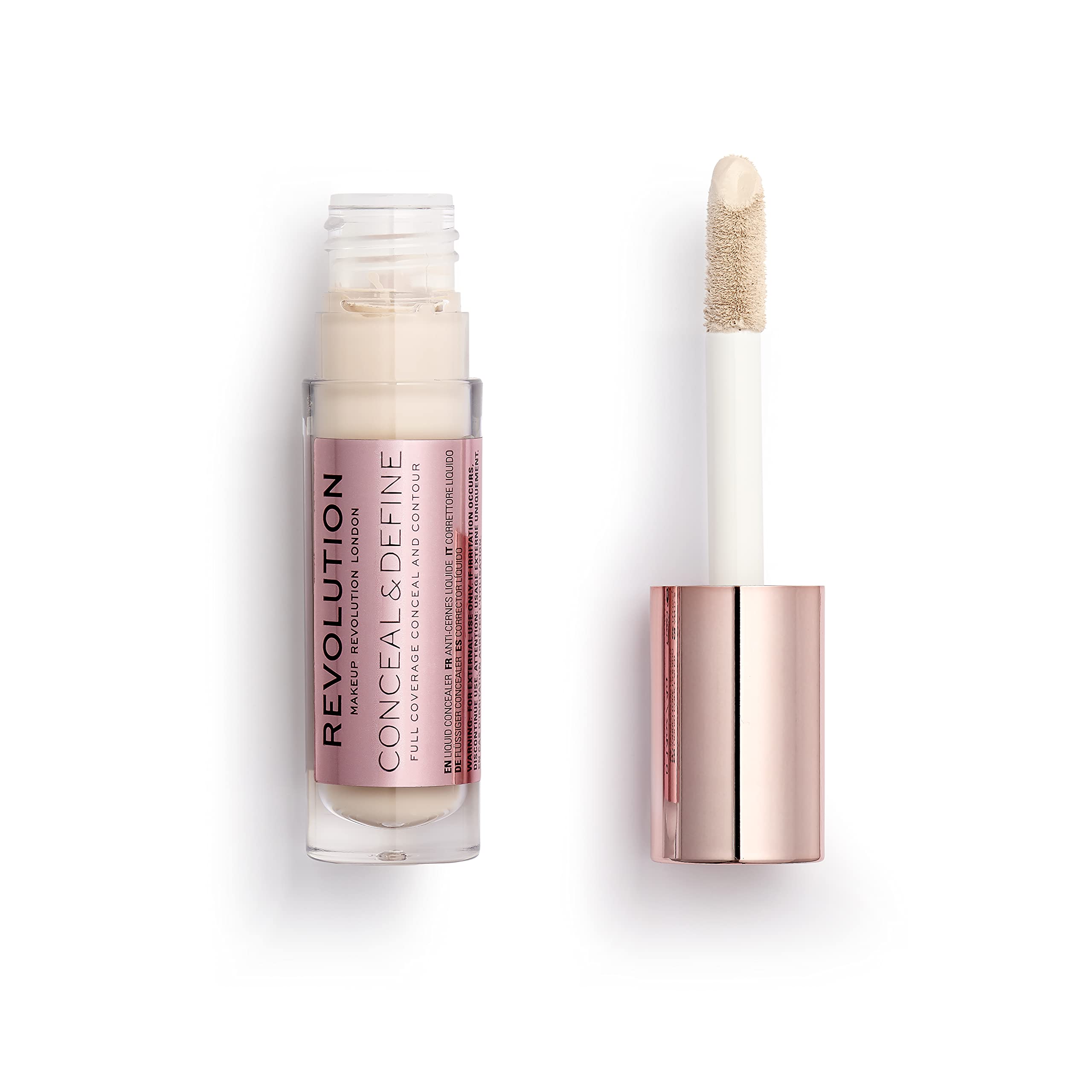 Revolution Conceal & Define Concealer, Full Coverage, Matte Finish, Shade C2, 4g