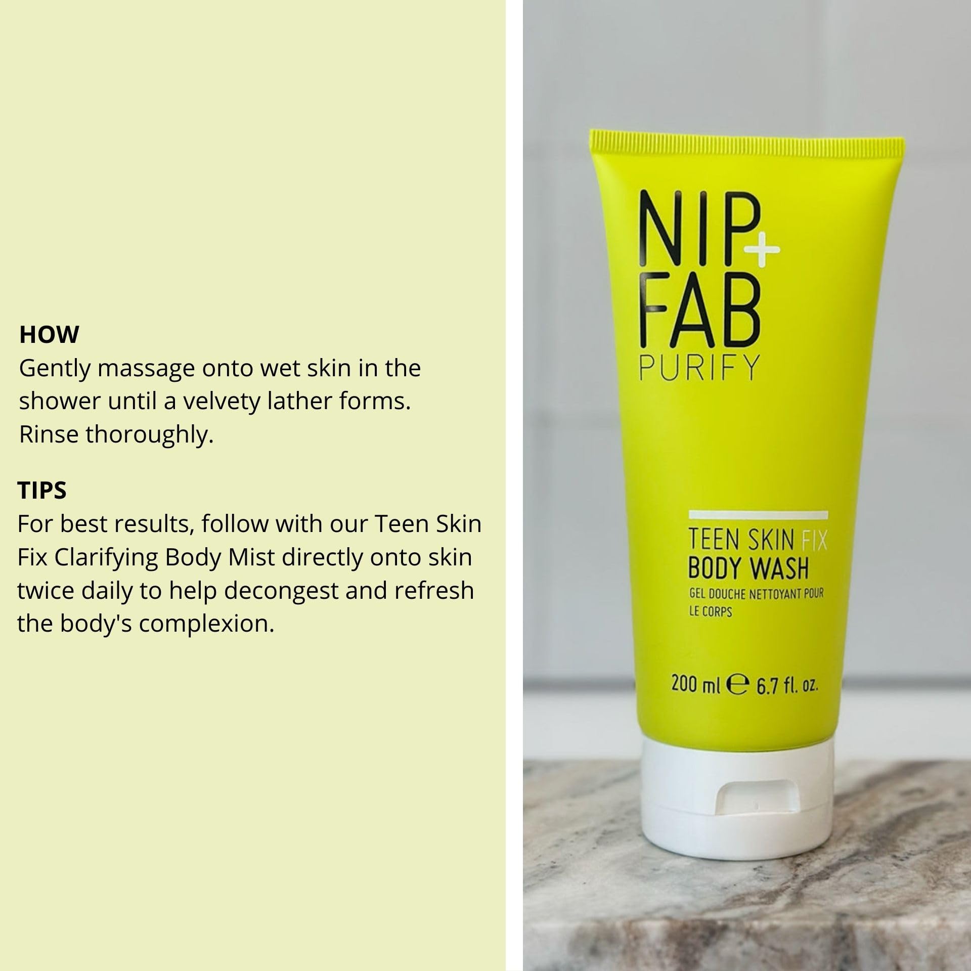 Nip+Fab Teen Skin Fix Klärendes Duschgel mit Salicylsäure und Wasabi 6