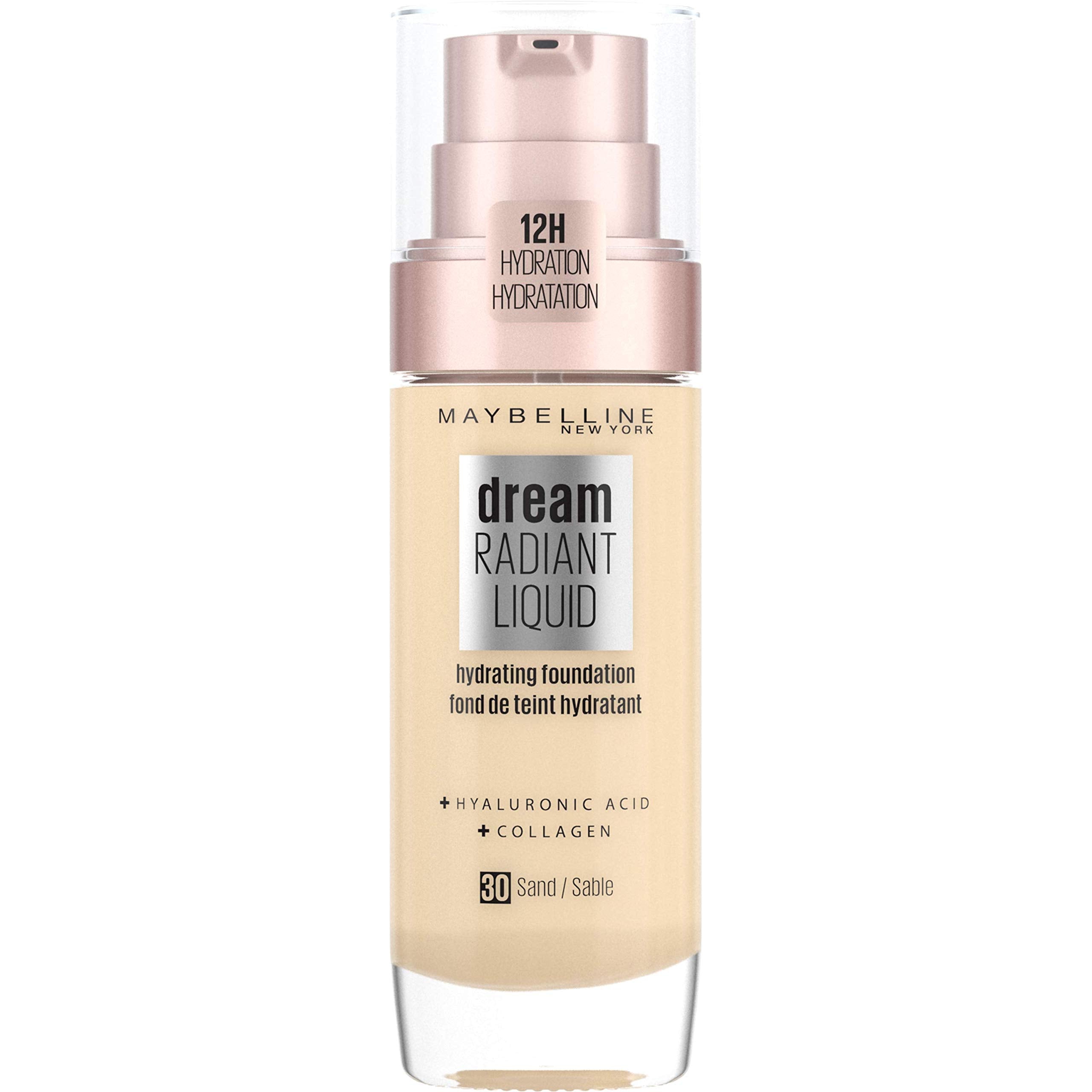 Maybelline Dream Radiant Liquid Hydrating Foundation with Hyaluronic Acid & Collagen - 30 Sand