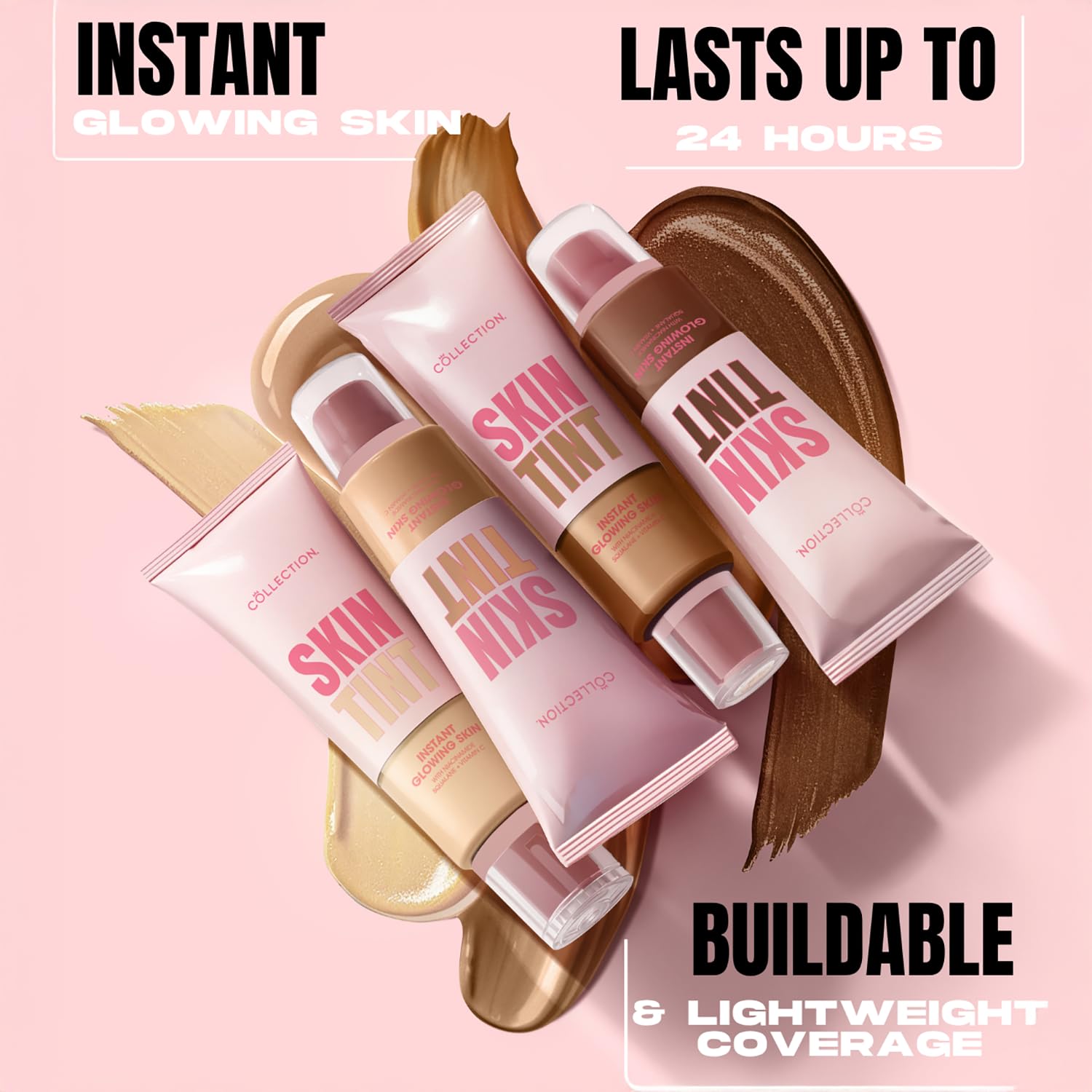 Collection Skin Tint Makeup with Squalane, Glycerine & Vitamin C for Glow