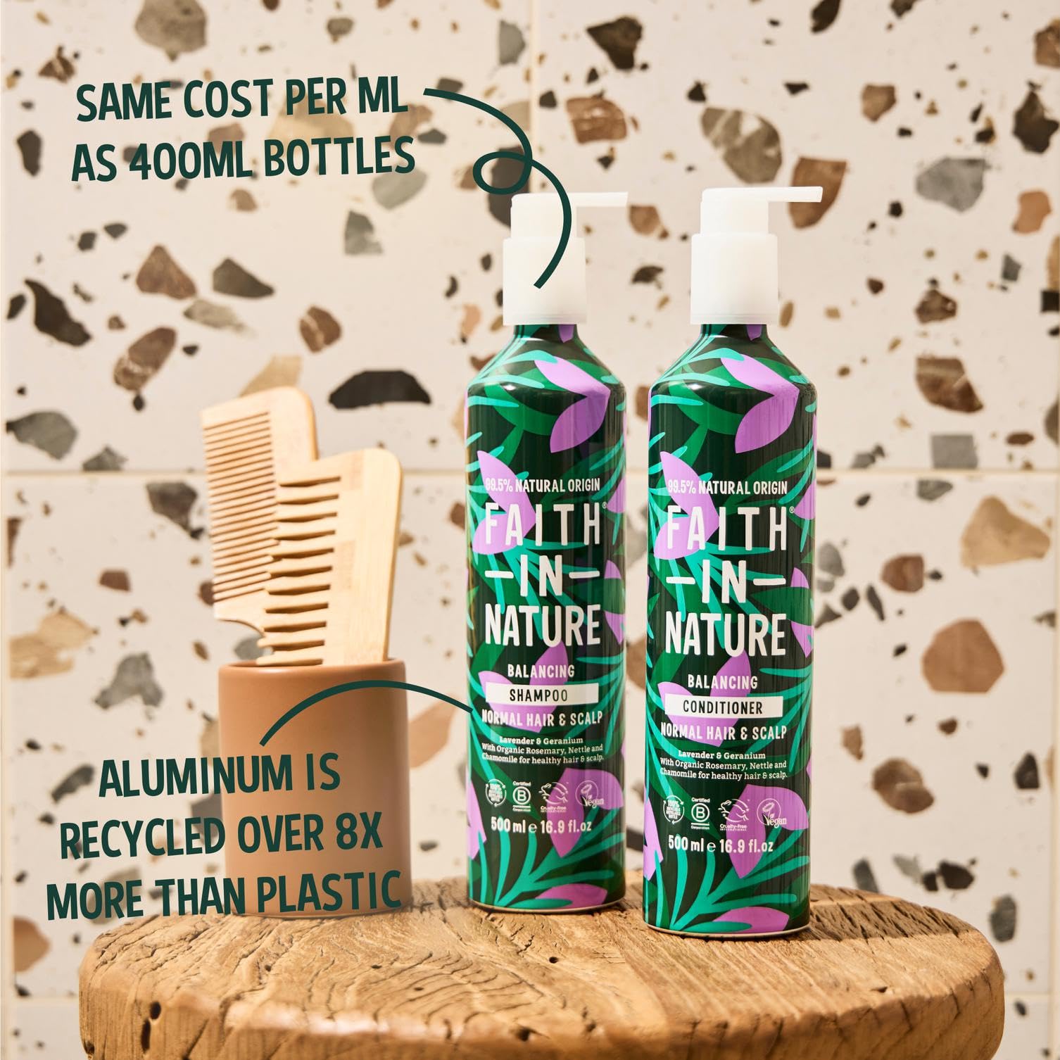Faith In Nature Lavender & Geranium Shampoo in Recyclable Aluminium Bottle - Vegan 5