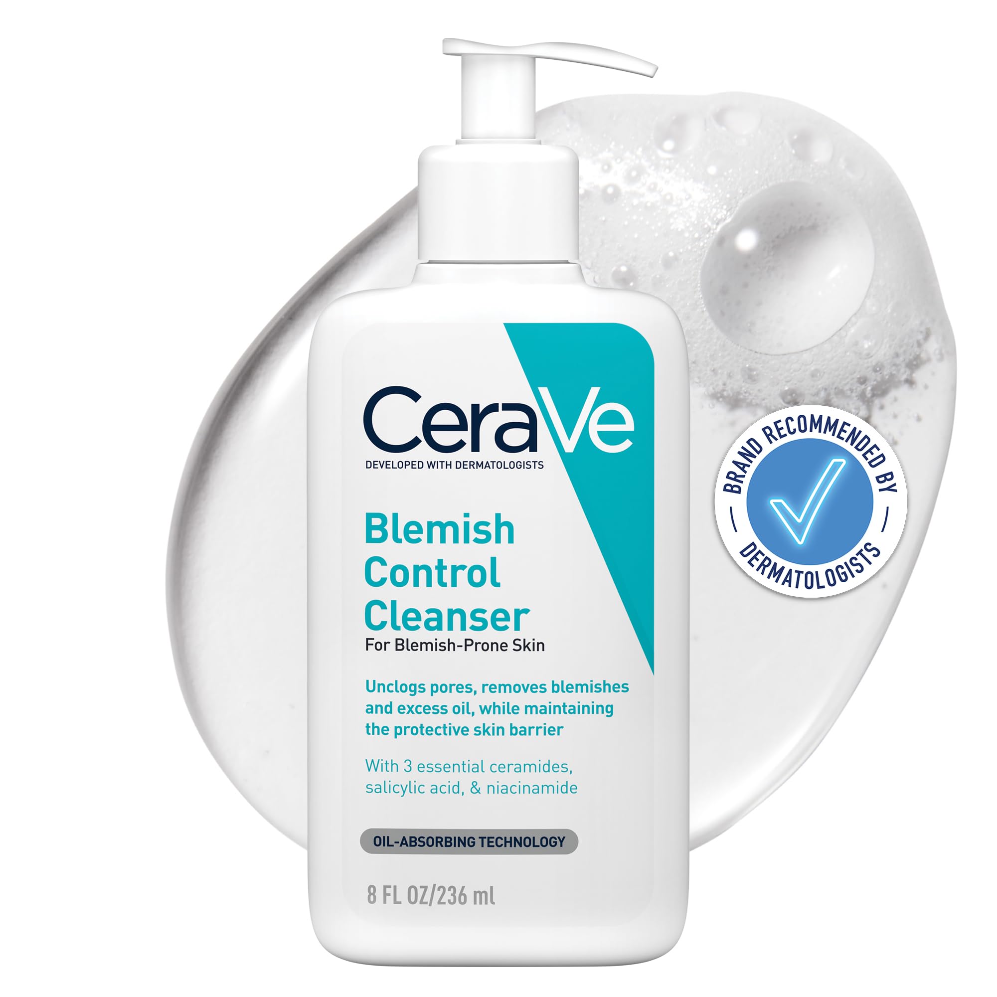 CeraVe Blemish Control Face Cleanser with 2% Salicylic Acid & Niacinamide