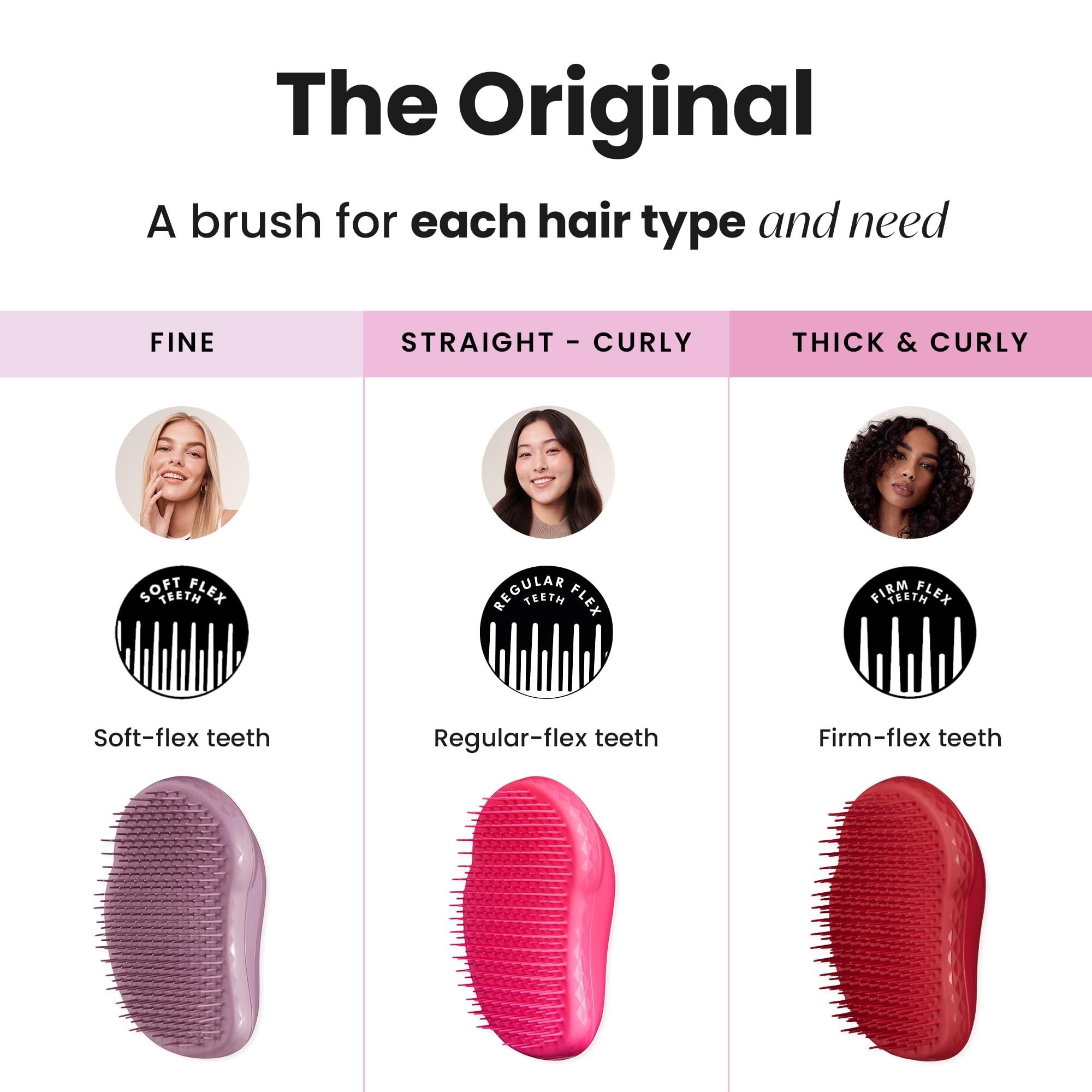 Tangle Teezer Fine & Fragile Hairbrush for Quick Detangling Wet & Dry Hair - Dark Mauve 8