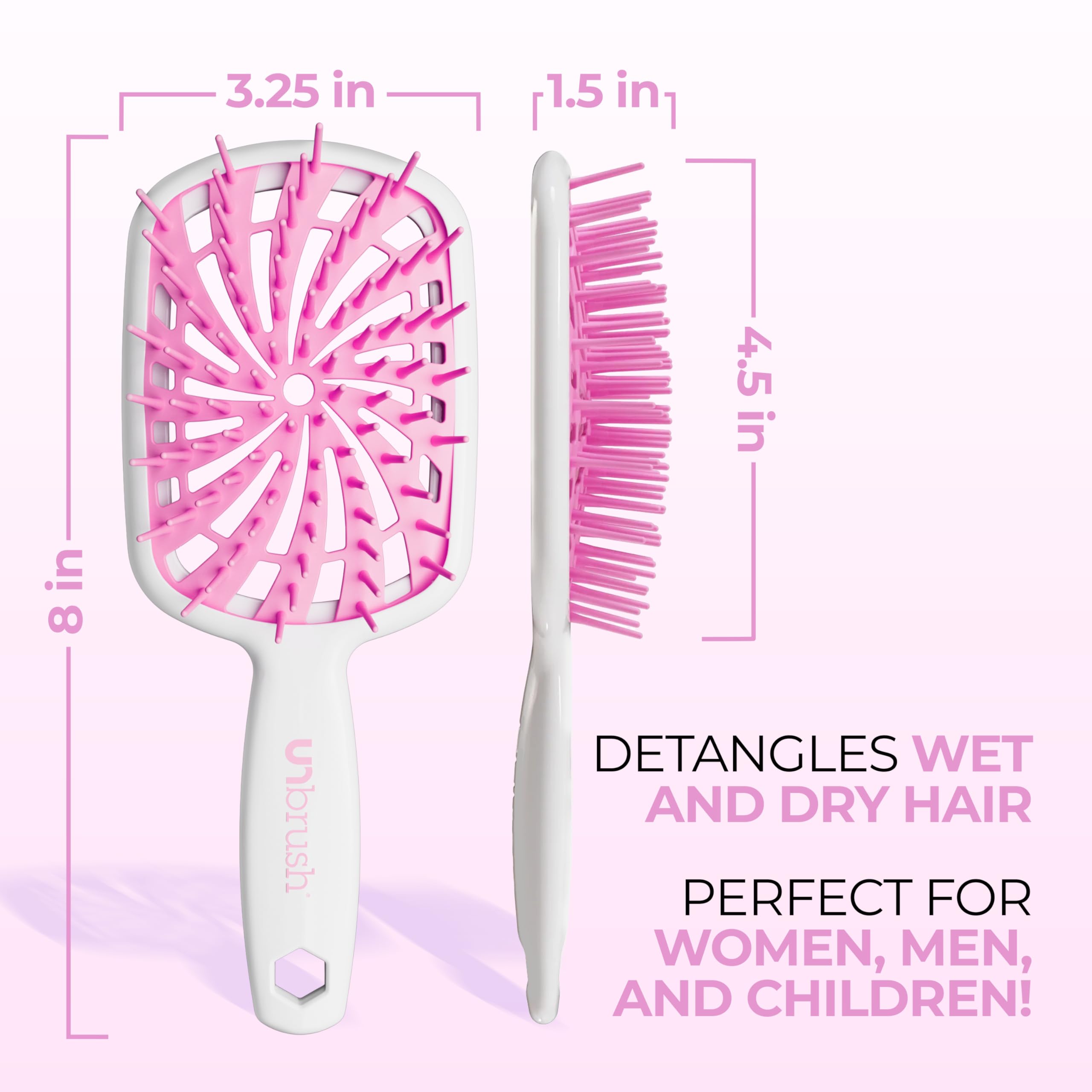 FHI Heat UNbrush Plus Detangling Brush for Gentle Use on Wet or Dry Fine, Fragile, Curly Hair 5