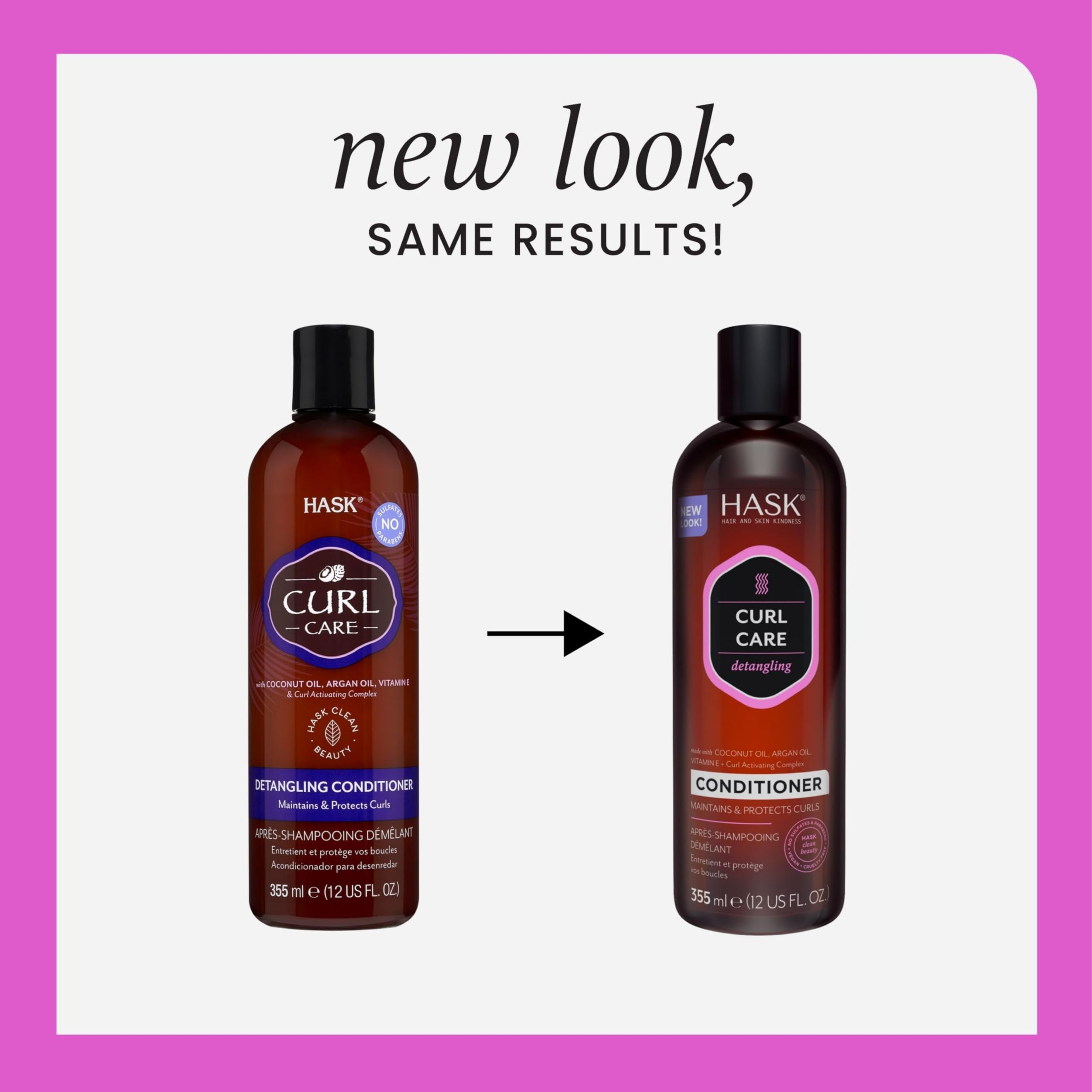 HASK Curl Care Detangling Conditioner with Coconut Oil, Argan Oil & Vitamin E 4