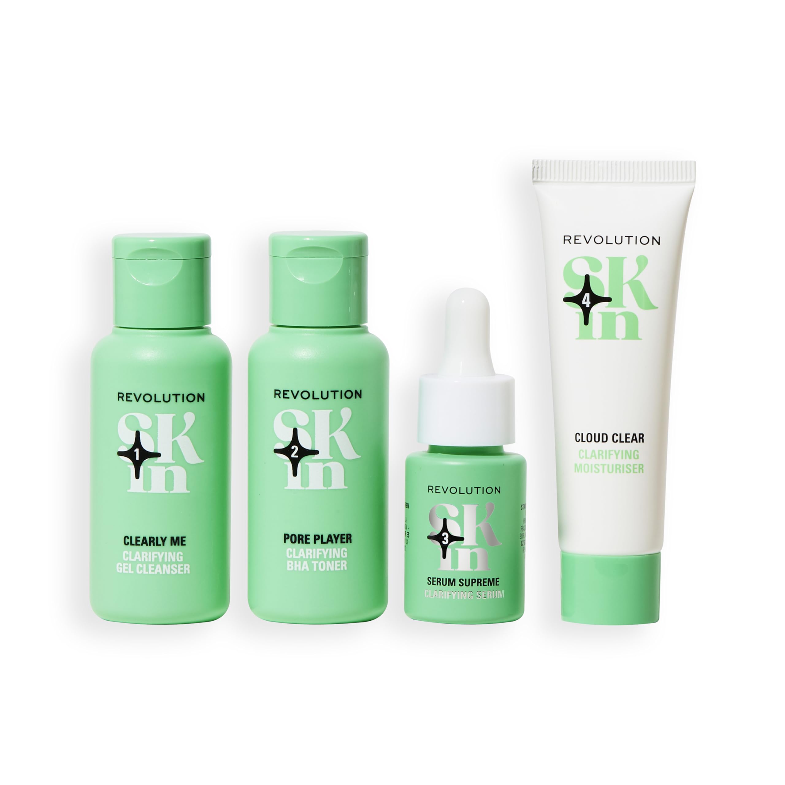 Revolution Skin, Clearly Clarify 4-Schritte-Starterset, Hautpflegeset für Unreinheiten