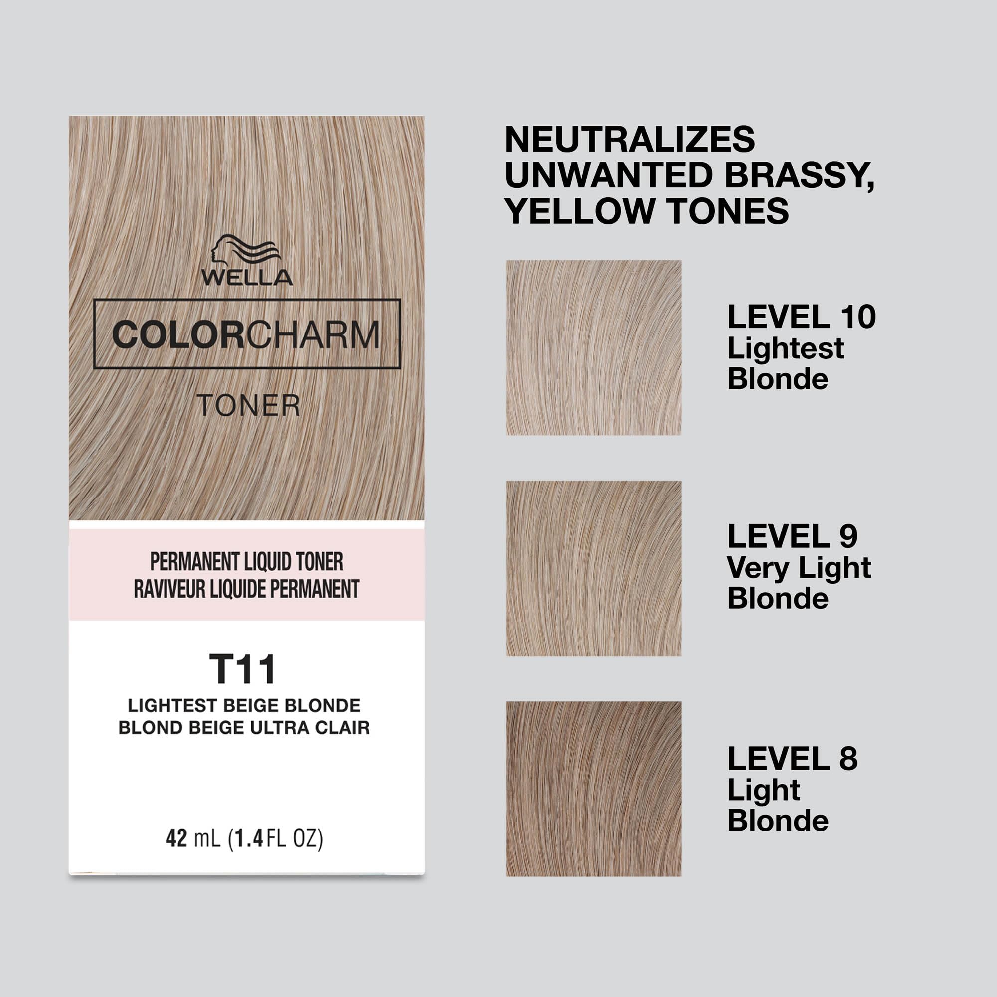 Color Charm Permanent Liquid Toner - T11 Hellstes Beigeblond von Wella für 4