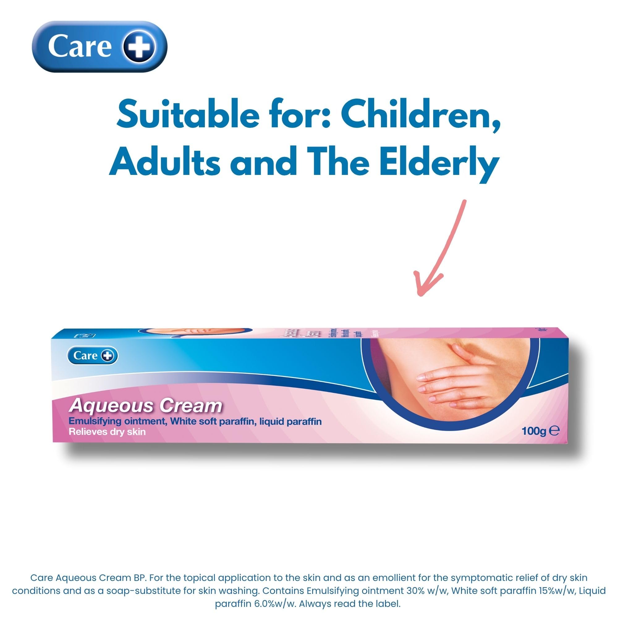 Care Feuchtigkeitscreme zur Linderung der Symptome trockener Haut - 100 g 3
