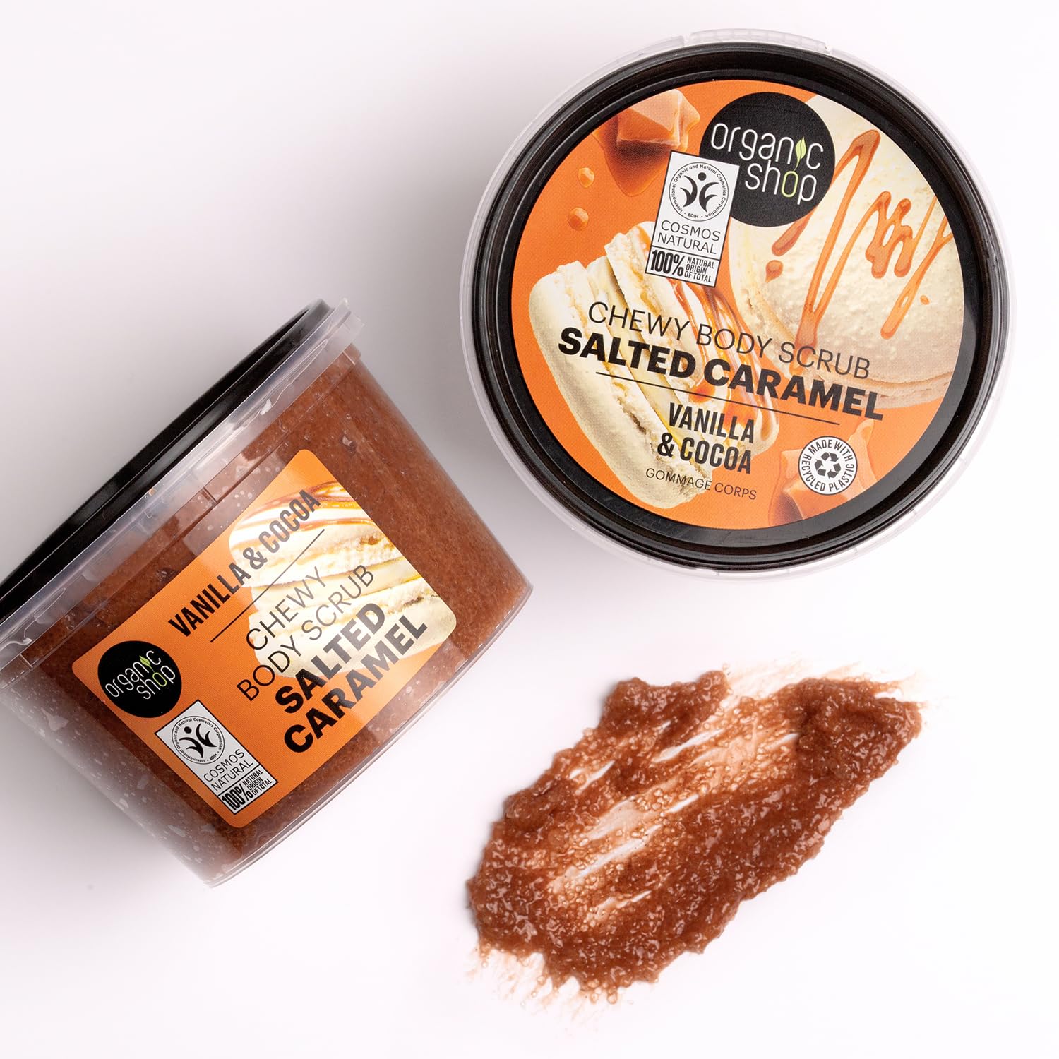 Organic Shop Salted Caramel Chewy Vanilla & Cocoa Body Scrub 250ml 5