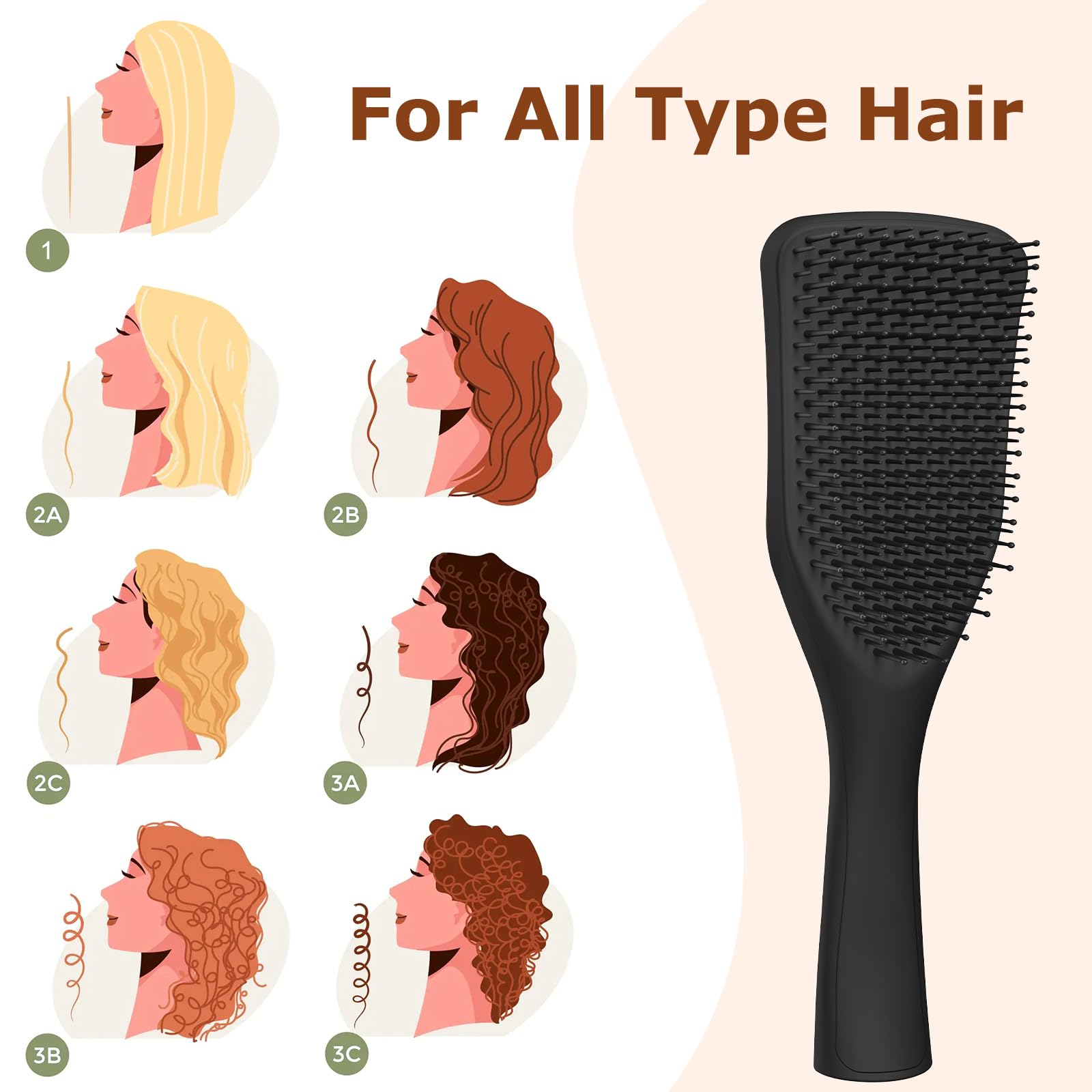 SHINLEA Ultimate Detangler Hair Brush for Wet/Dry Hair, Anti Breakage Tool 5