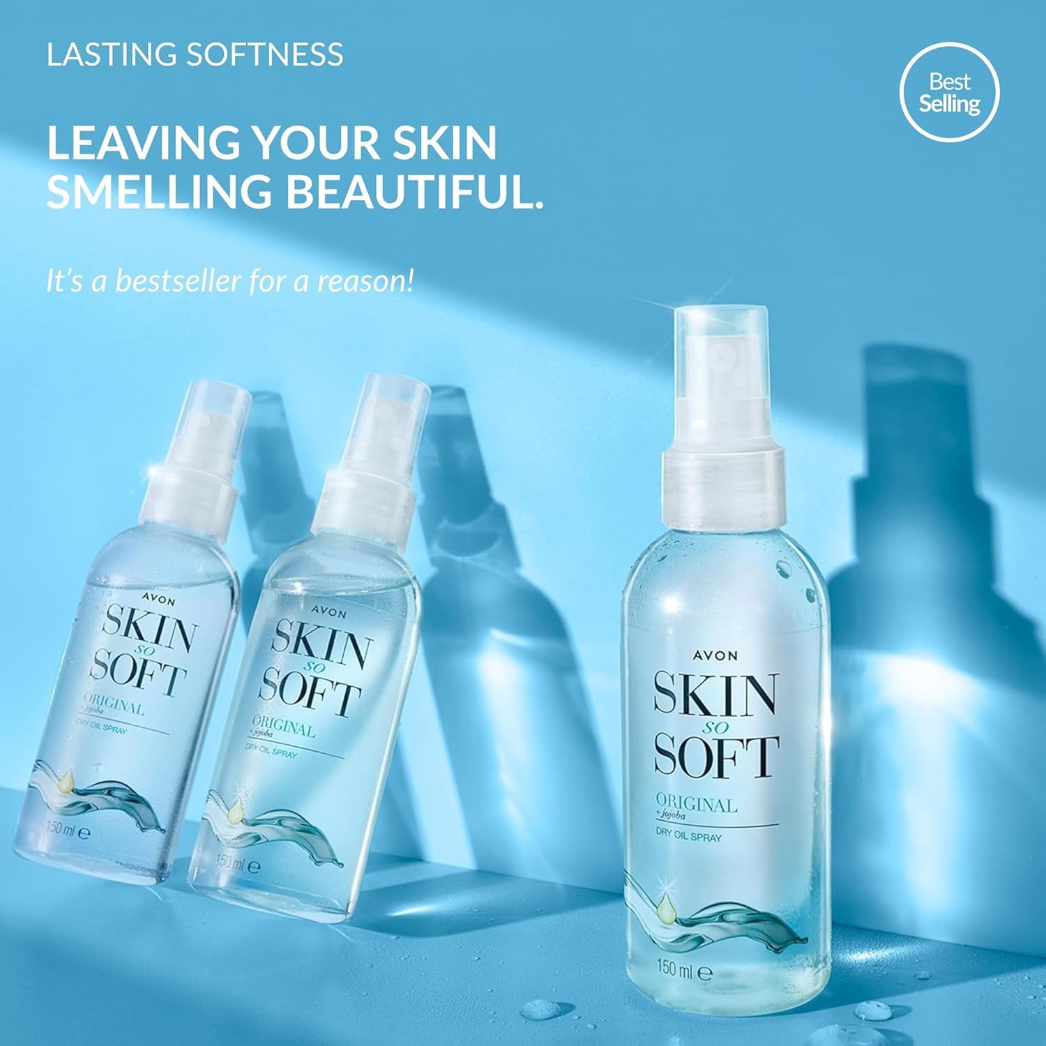 Avon Skin So Soft Dry Oil Spray Trio Pack - Locks in Moisture with Jojoba Oil 6