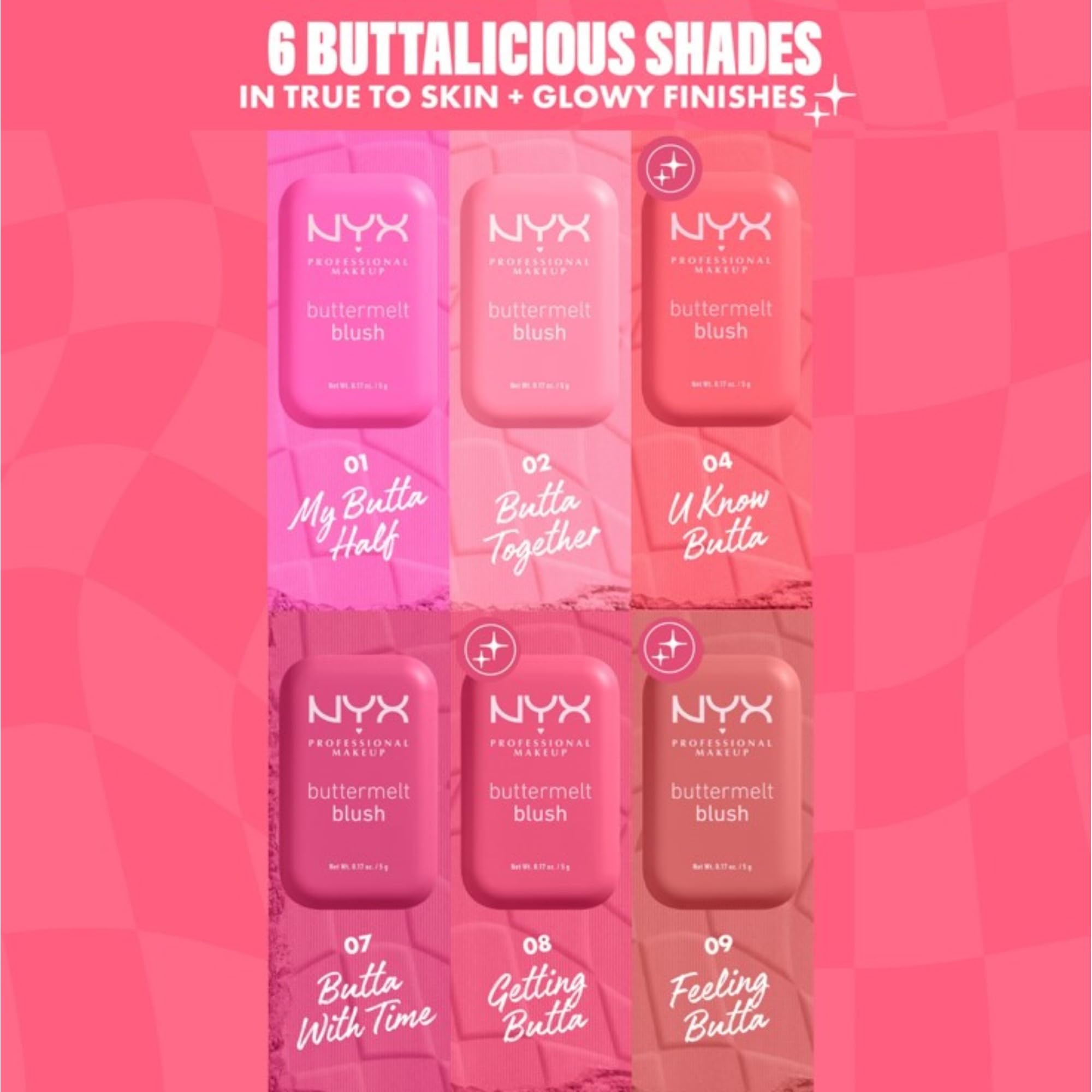 NYX Professional Makeup Buttermelt Powder Blush in Butta Together - 12H Wear, Vegan