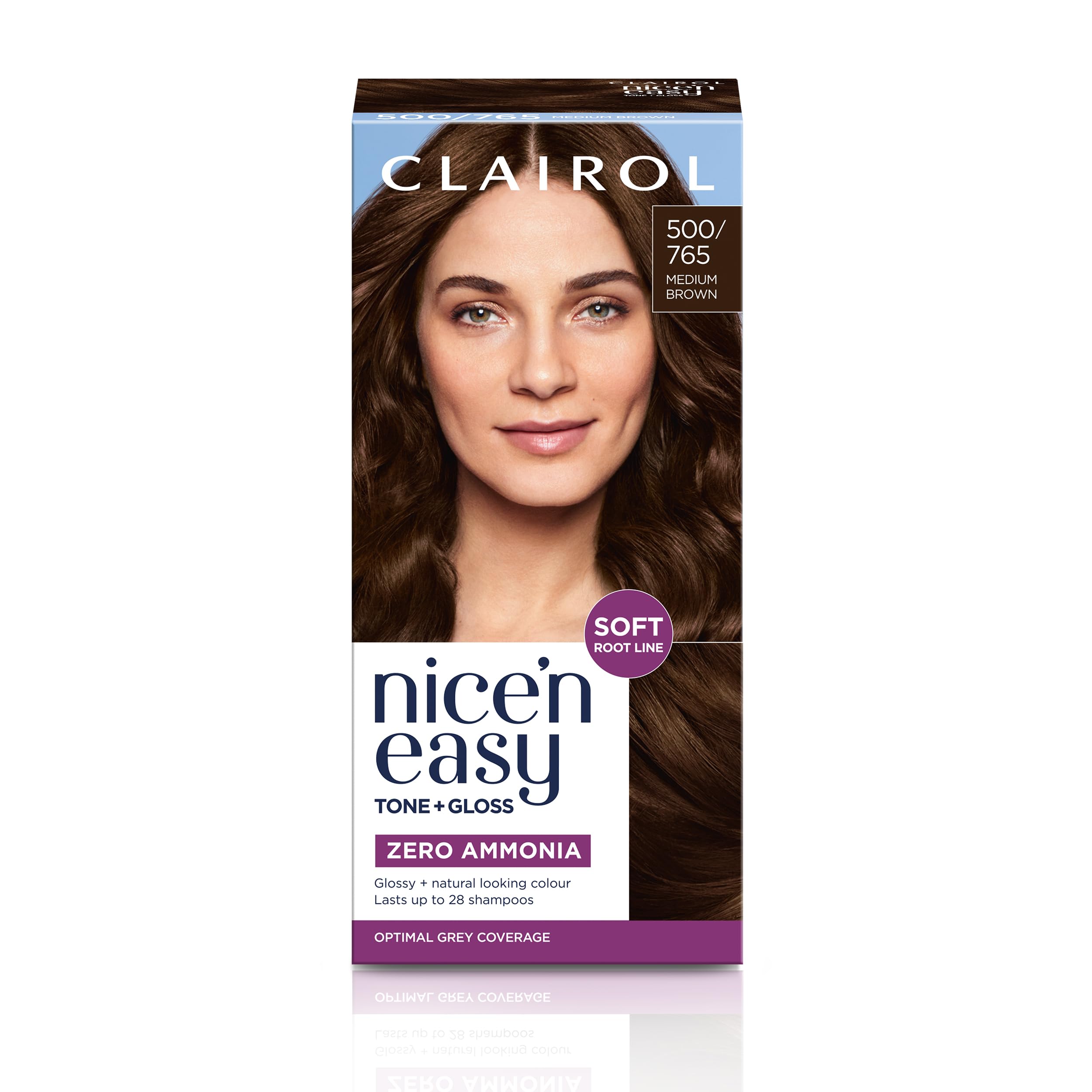 Clairol Nice'n Easy Tone+Gloss Semi-Permanente Haarfarbe - 500/765 Mittelbraun