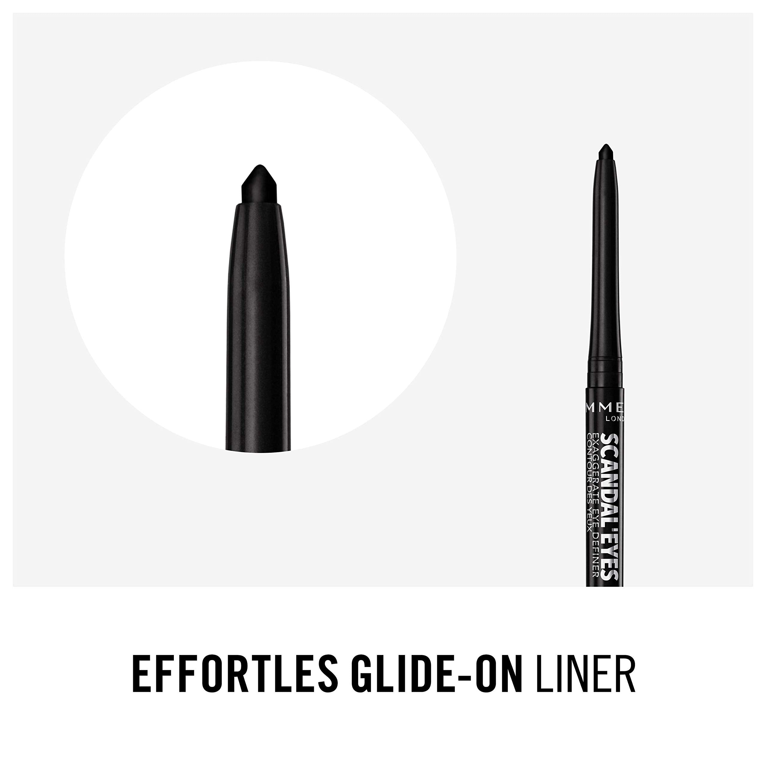 Rimmel London Scandaleyes Exaggerate Eye Definer Eyeliner, 001 Intense Black, 0.35g 8