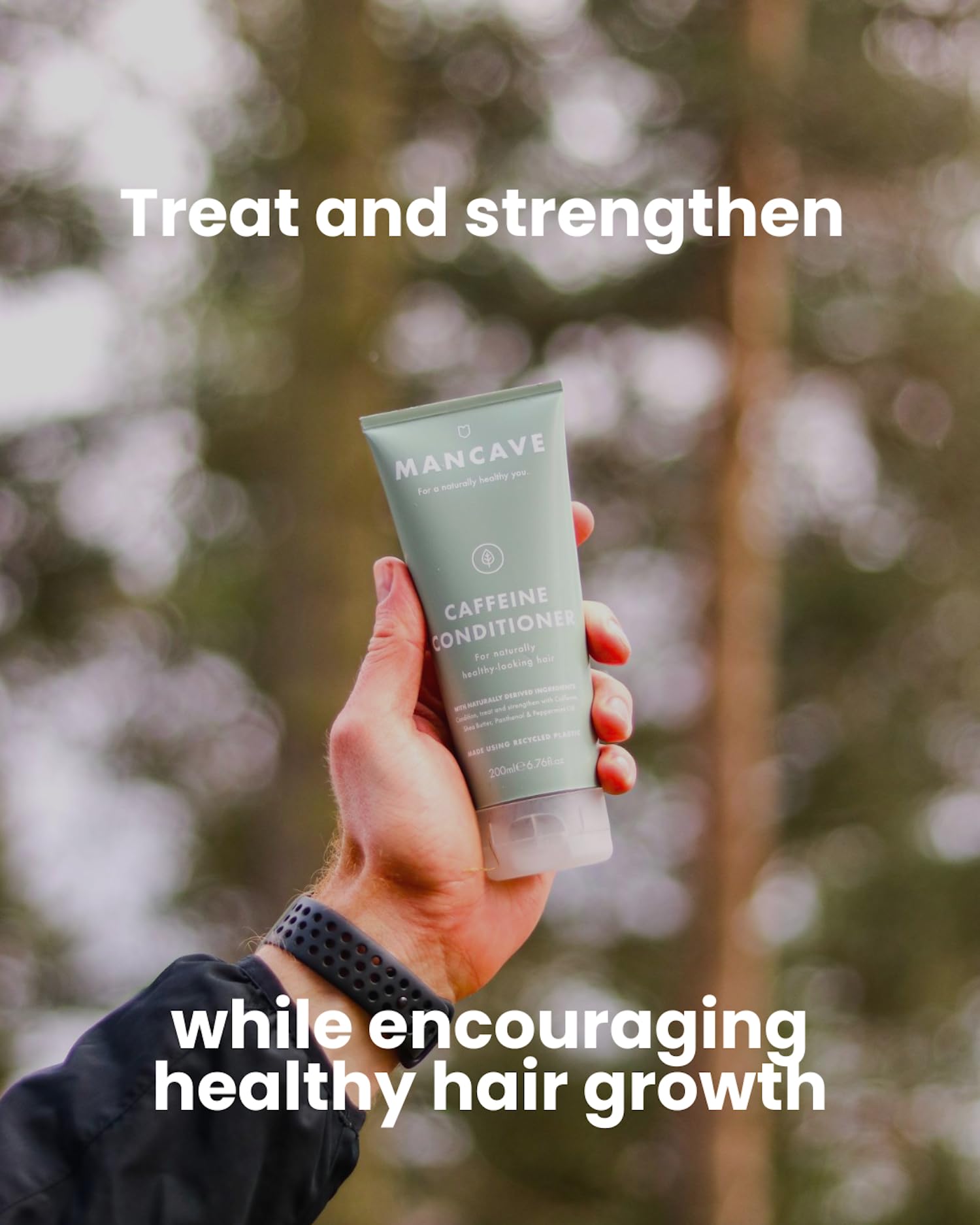 ManCave Caffeine Conditioner for Men to Encourage Healthy Hair Growth