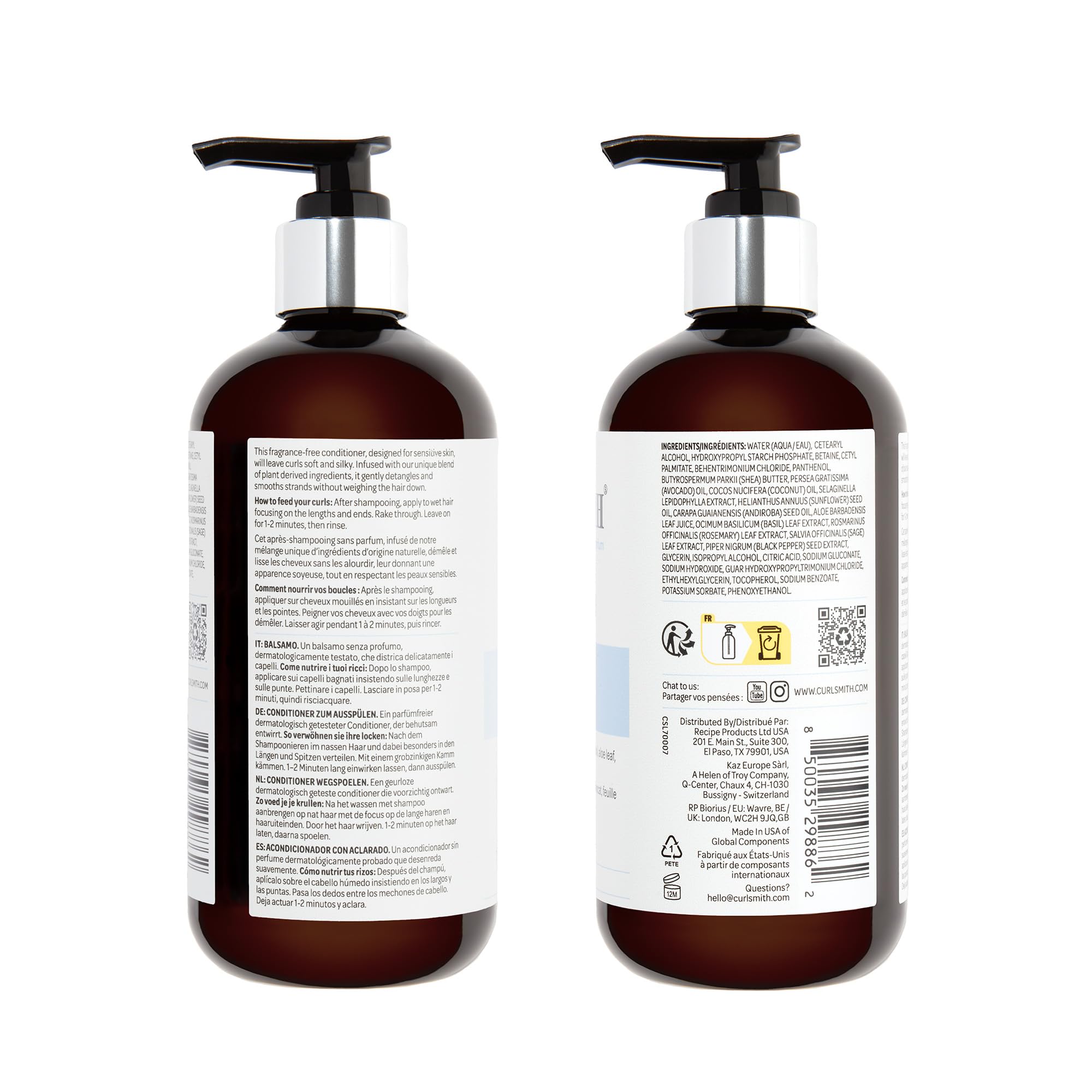 CURLSMITH Fragrance-Free Conditioner for Curly & Wavy Hair – Moisturising & Detangling 9