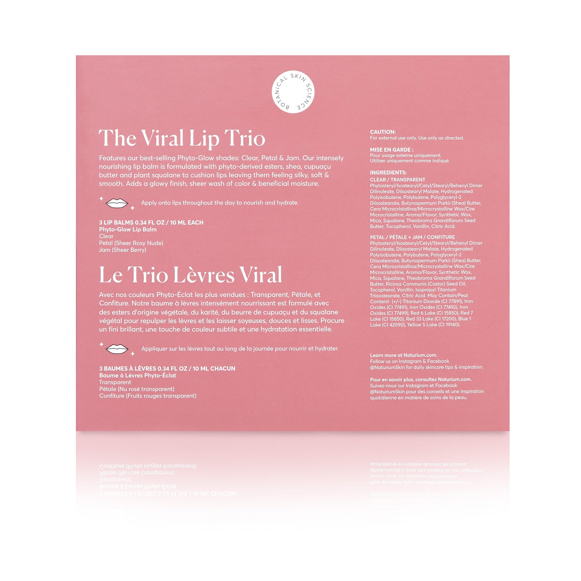 Naturium The Viral Lip Trio: Phyto-Glow Lip Balm with Shea Butter & Squalane