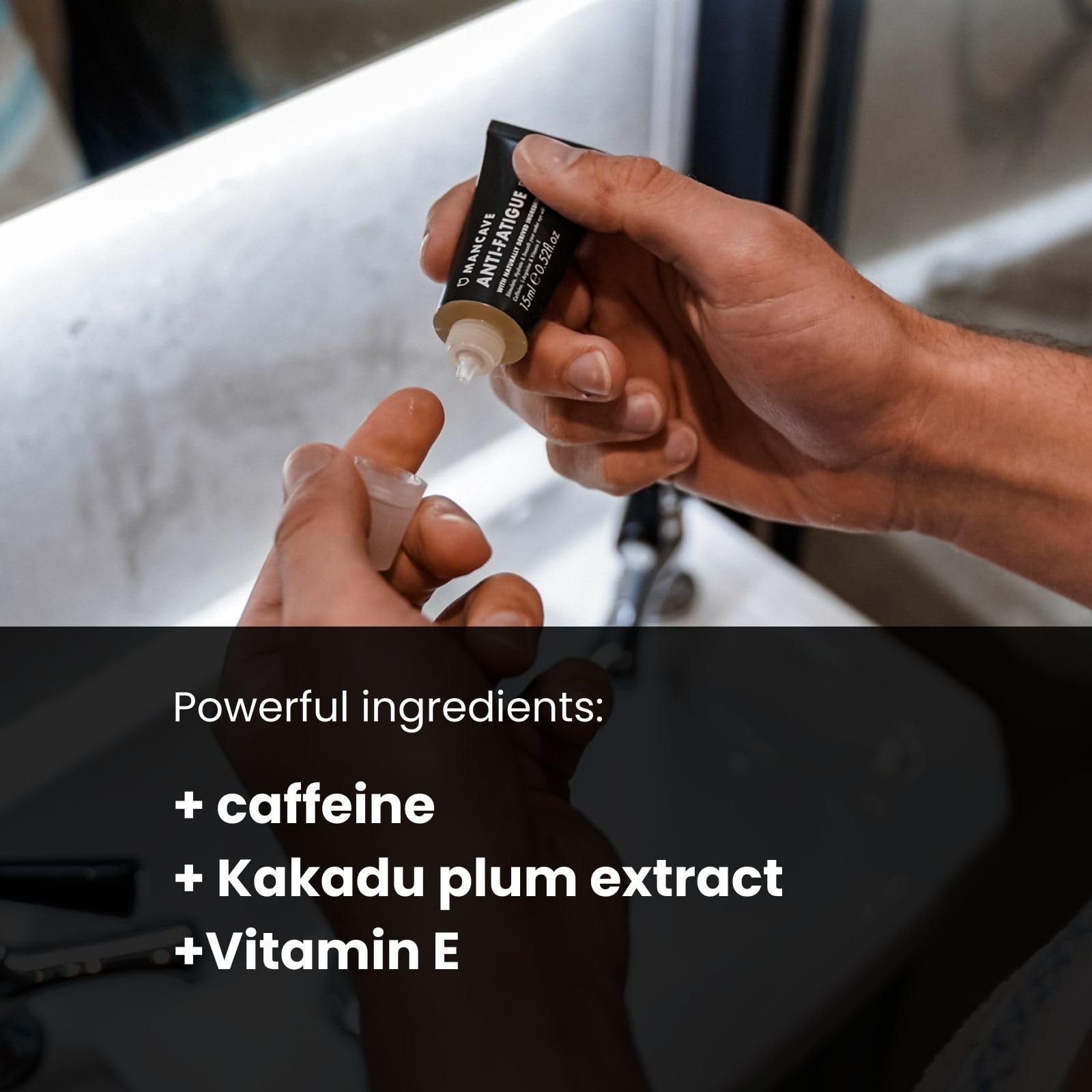 ManCave Caffeine & Vitamin E Anti-Fatigue Eye Gel for Dark Circles and Puffiness 15ml 3