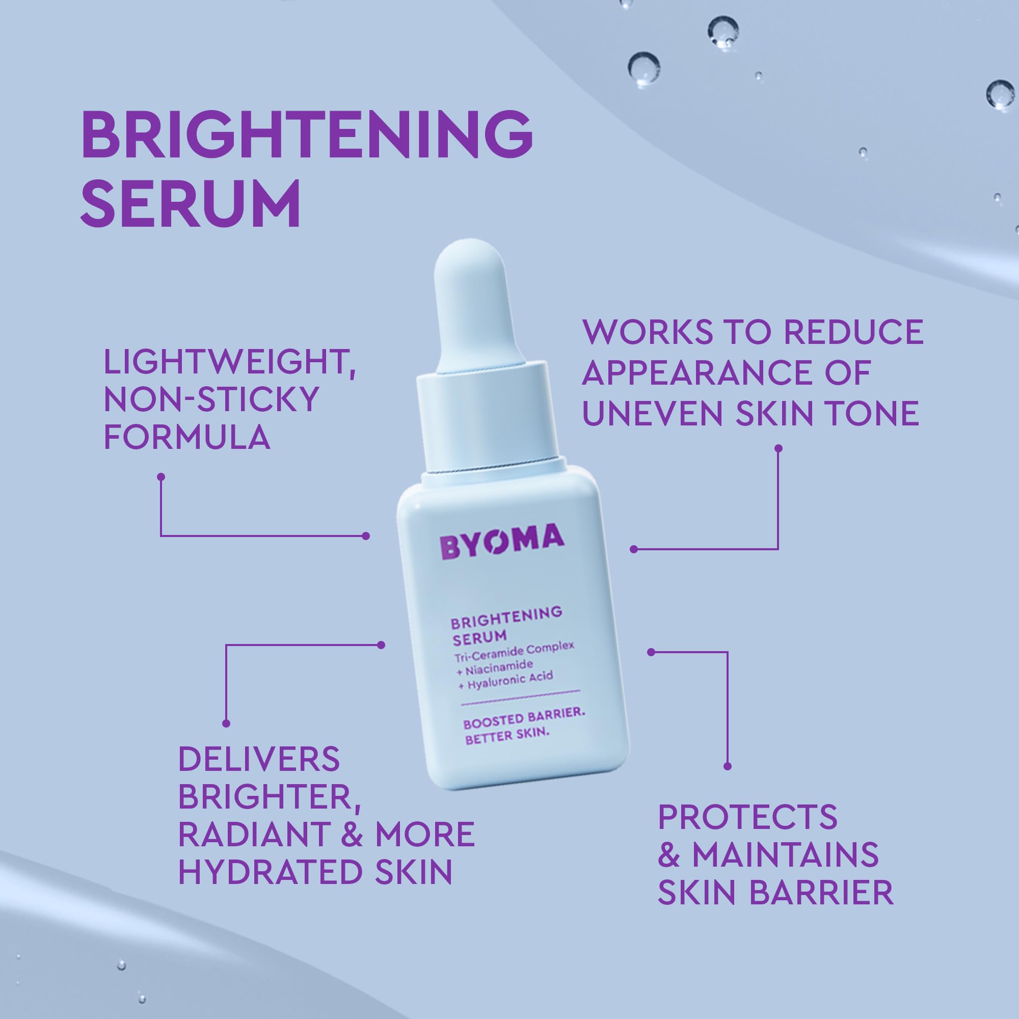 BYOMA Cosmic Glow Treat Trio: 15ml Brightening & Hydrating Mini Serums + Phyto-Mucin 3