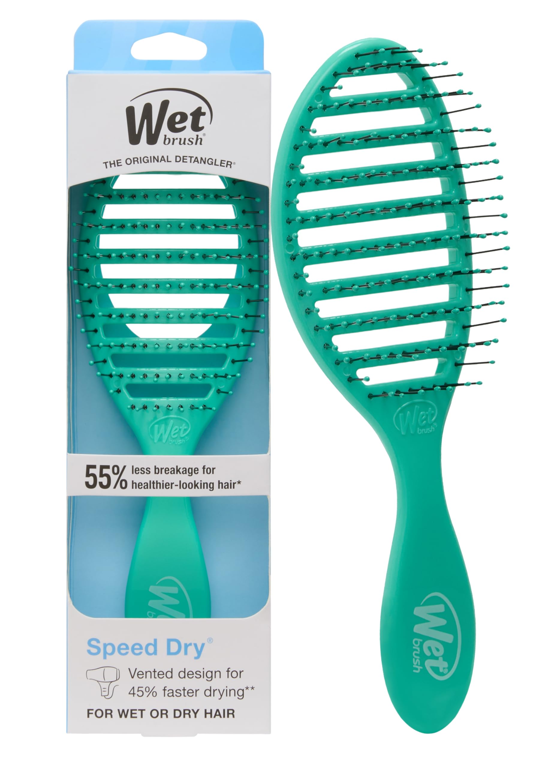 WetBrush Speed Dry Detangler with HeatFlex Bristles for Faster Blow Drying