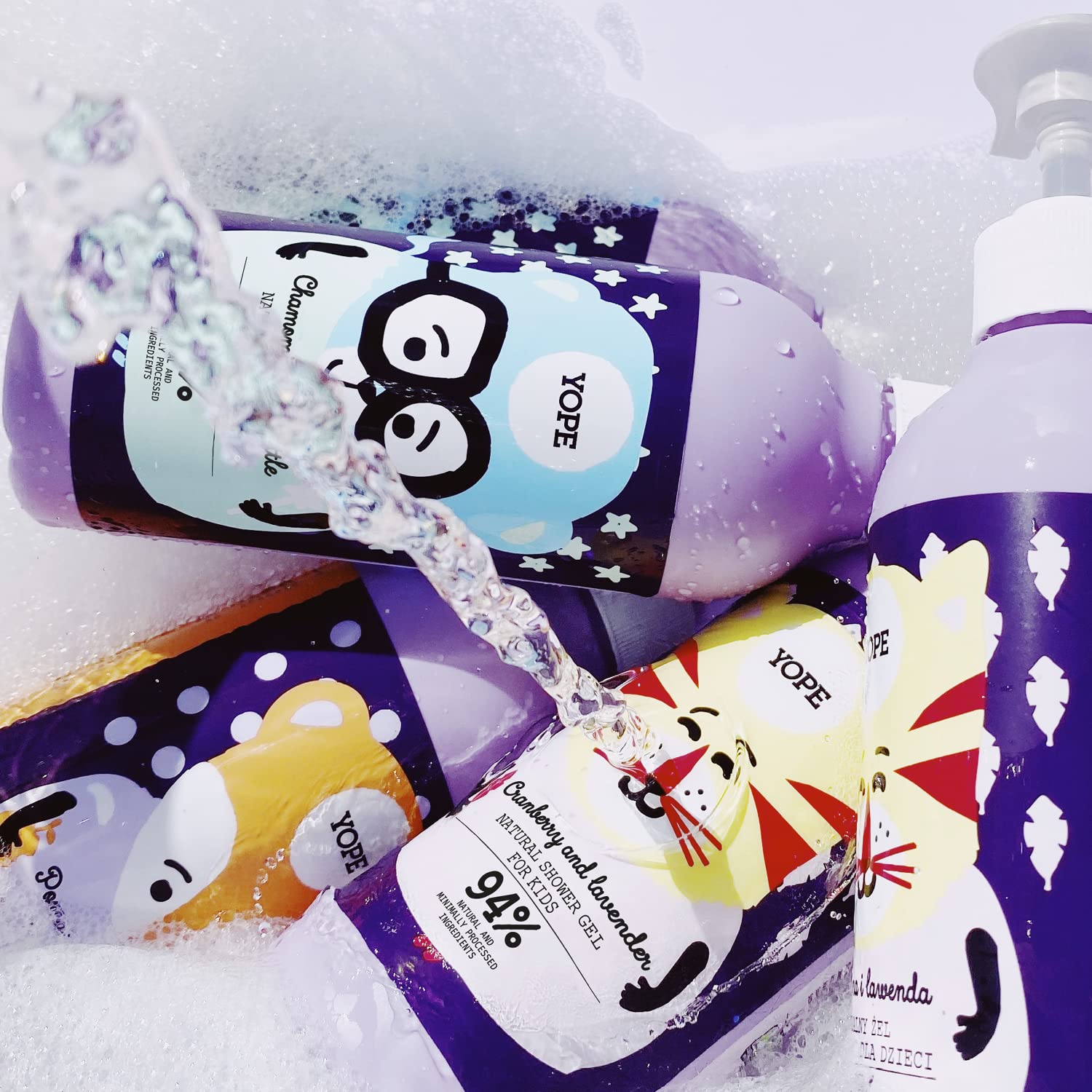 YOPE Natural Kids Shower Gel with Cranberry Extract and Vitamin C 6